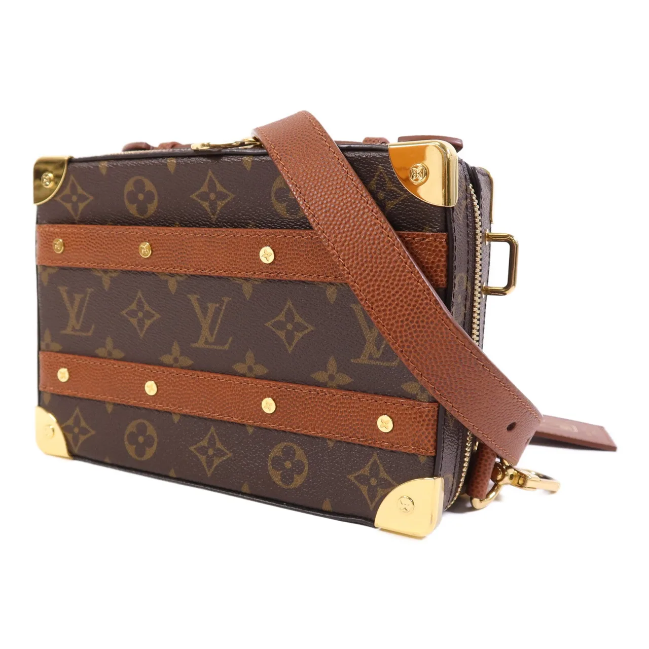 LOUIS VUITTON Soft Trunk M45785 兩用包 塗層帆布 棕色 / Brown 塗層帆布 中古品A - 縮圖 3