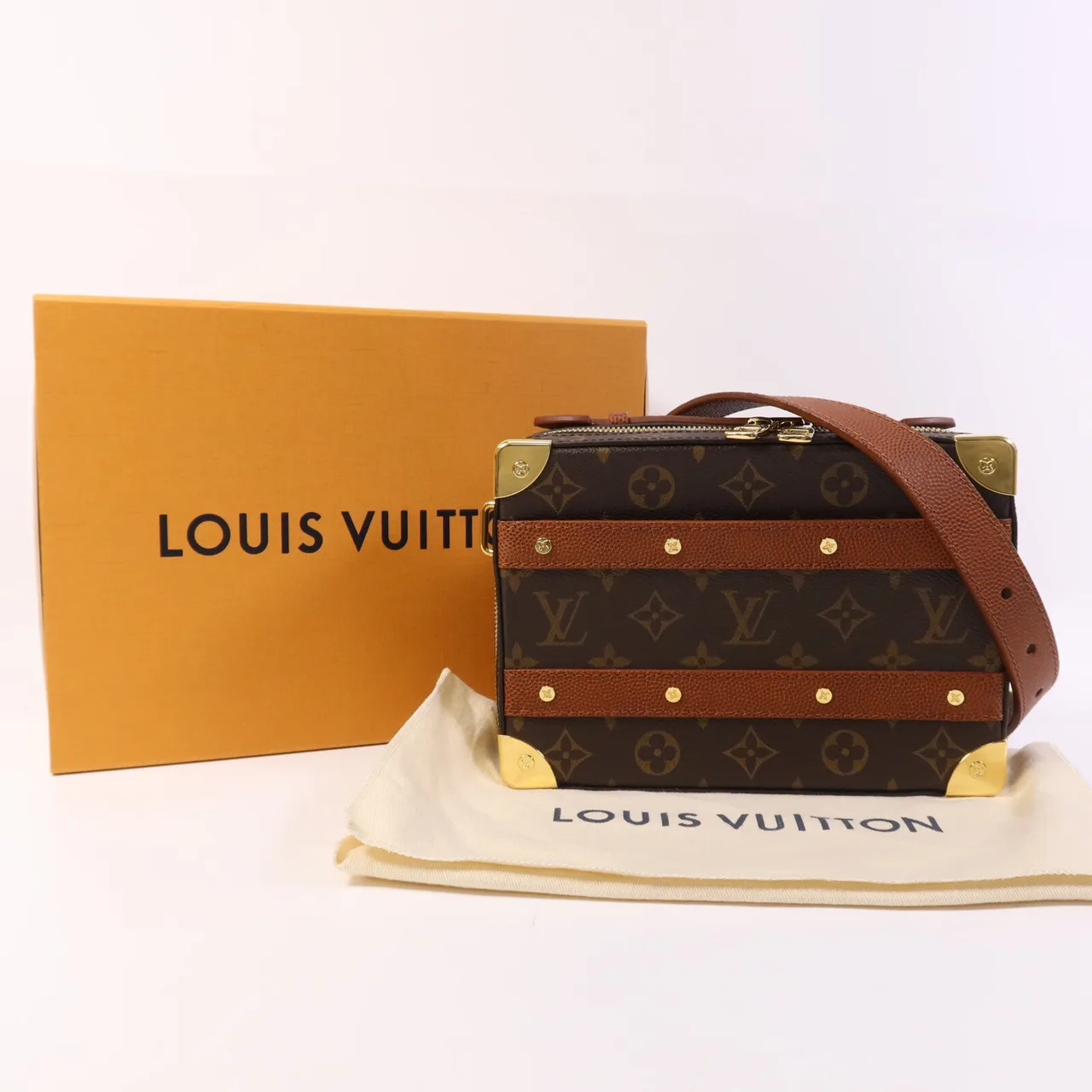LOUIS VUITTON Soft Trunk M45785 兩用包 塗層帆布 棕色 / Brown 塗層帆布 中古品A - 縮圖 9