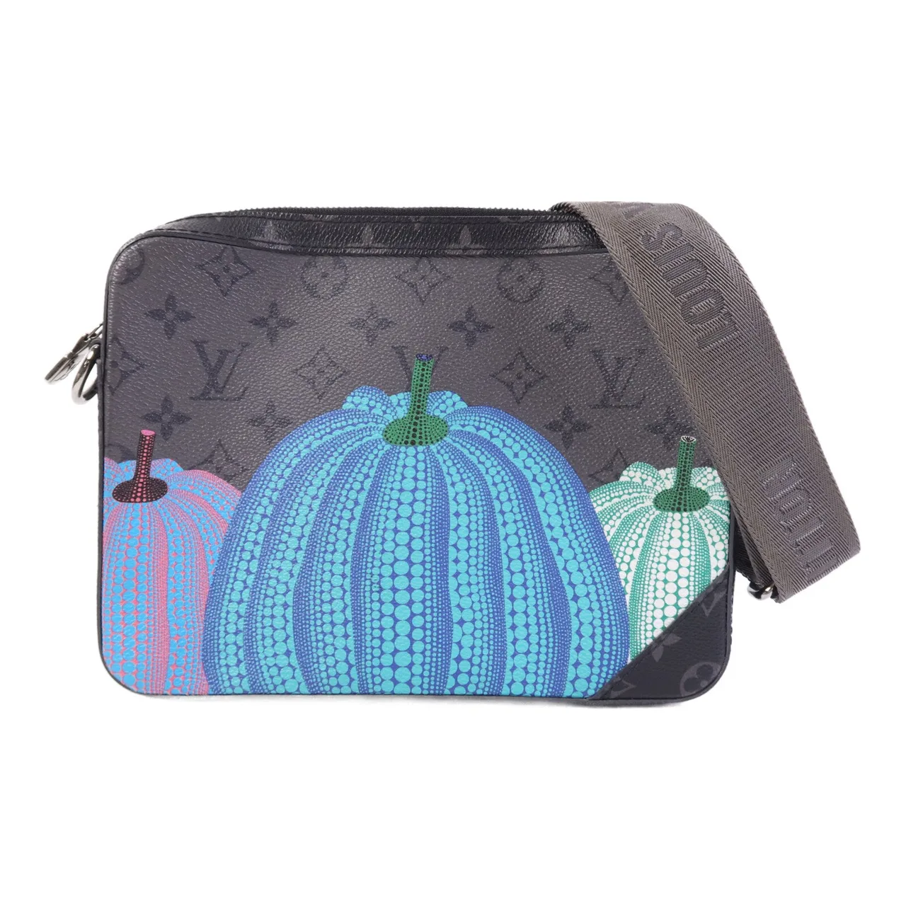 LOUIS VUITTON M46435 Shoulder Bag Coated Canvas 黑色 / 灰色 / Black/Grey