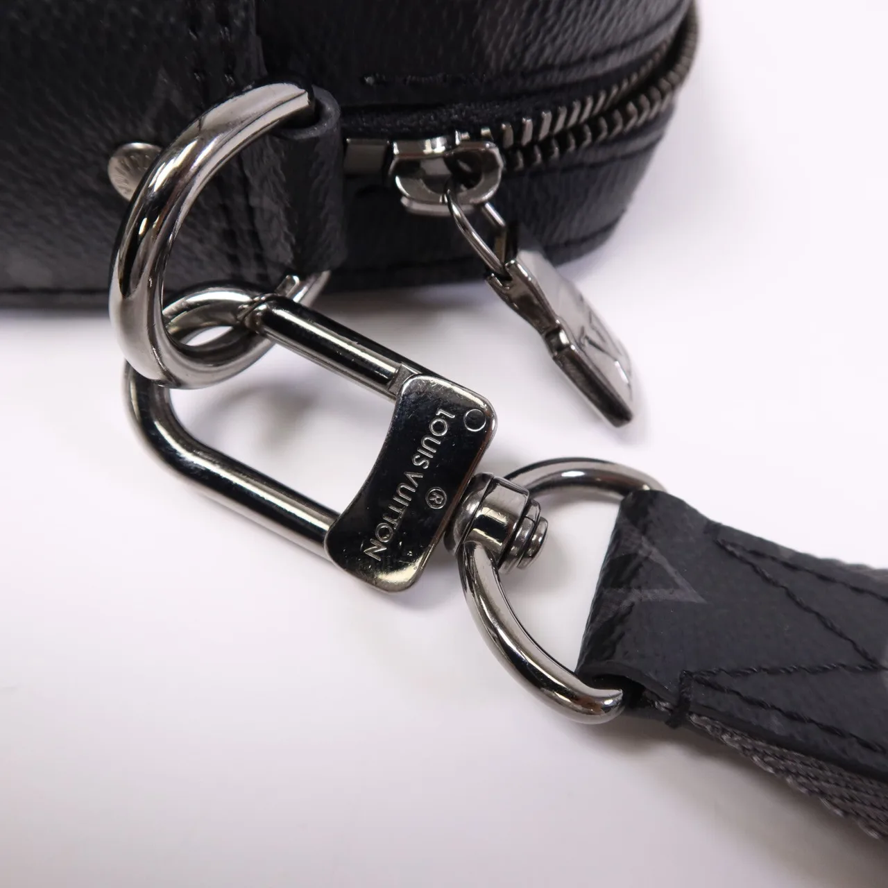 LOUIS VUITTON M46435 肩背包 塗層帆布 黑色 / 灰色 / Black/Grey 塗層帆布 中古品A - 縮圖 7