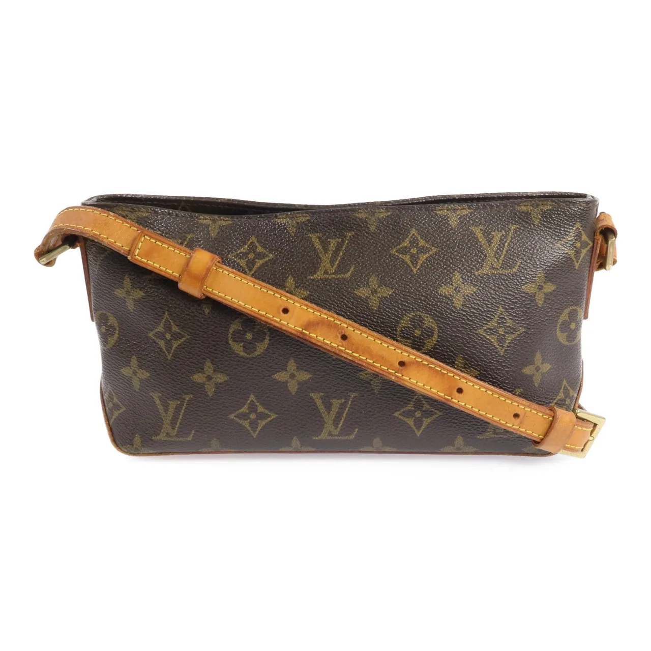 LOUIS VUITTON Trotteur M51240 肩背包 塗層帆布 棕色 / Brown