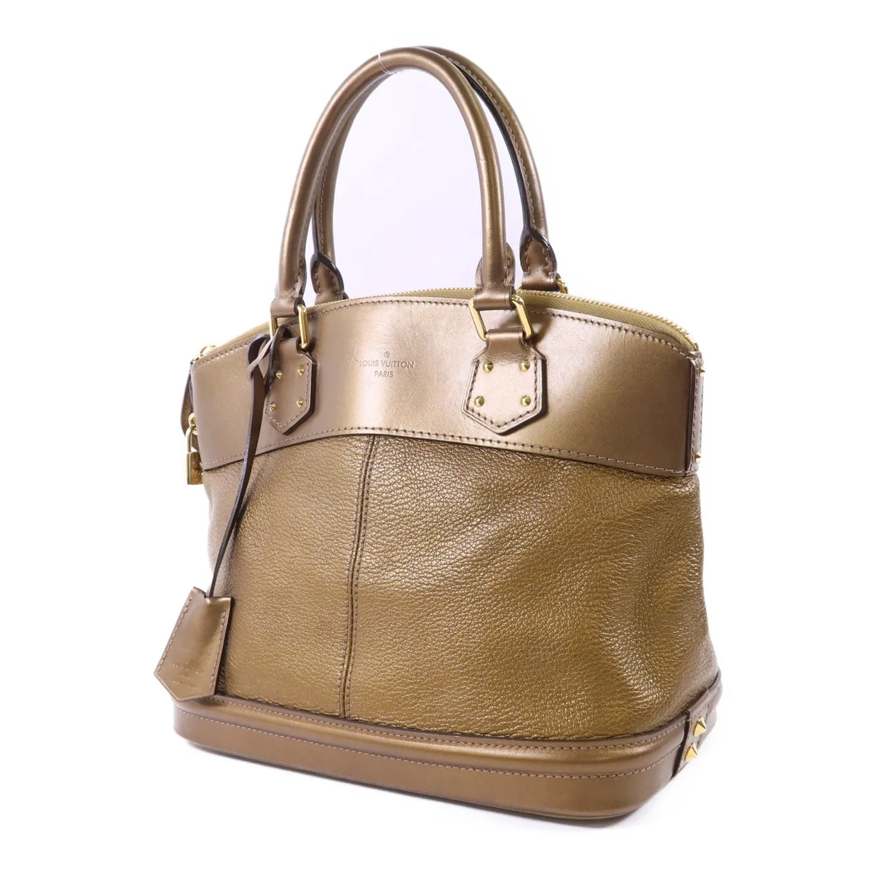 LOUIS VUITTON Lockit M95710 手提包 皮革 金色 皮革 中古品B - 縮圖 3