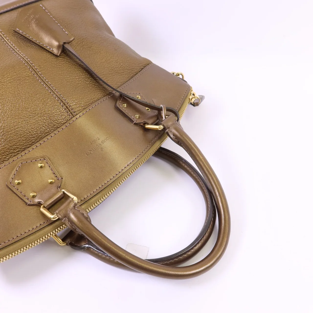 LOUIS VUITTON Lockit M95710 手提包 皮革 金色 皮革 中古品B - 縮圖 5