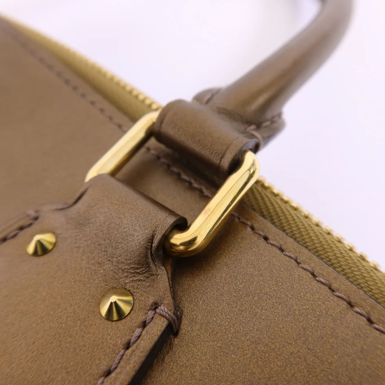 LOUIS VUITTON Lockit M95710 手提包 皮革 金色 皮革 中古品B - 縮圖 9