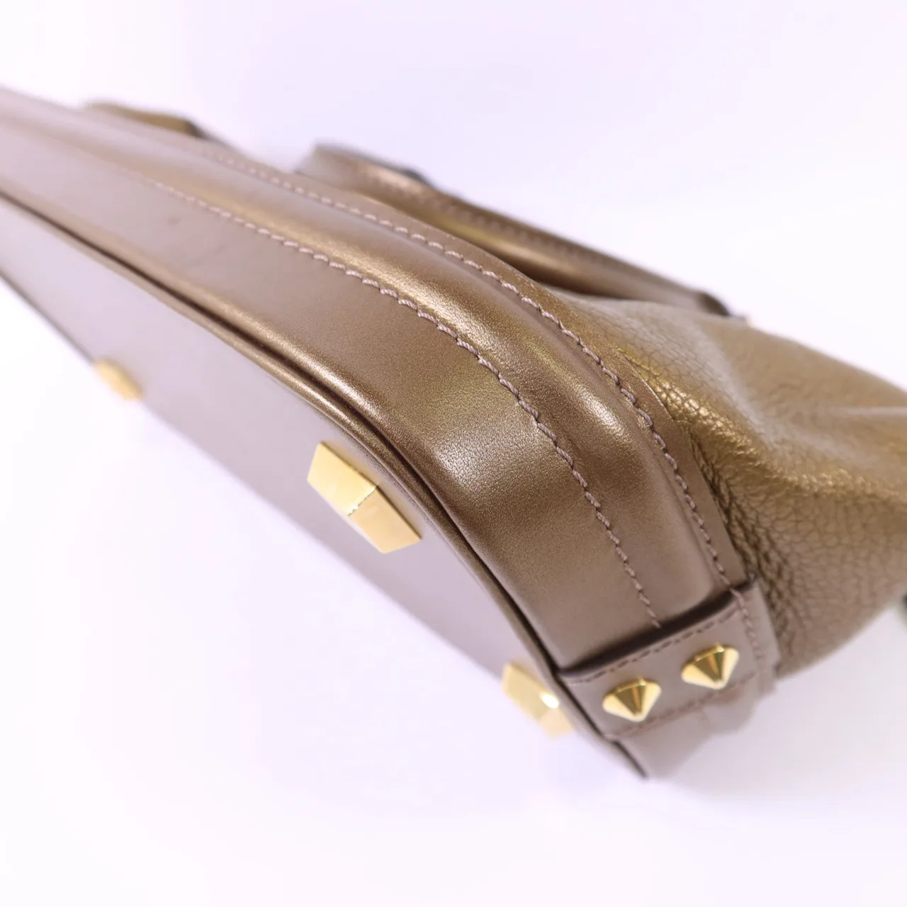 LOUIS VUITTON Lockit M95710 手提包 皮革 金色 皮革 中古品B - 縮圖 12