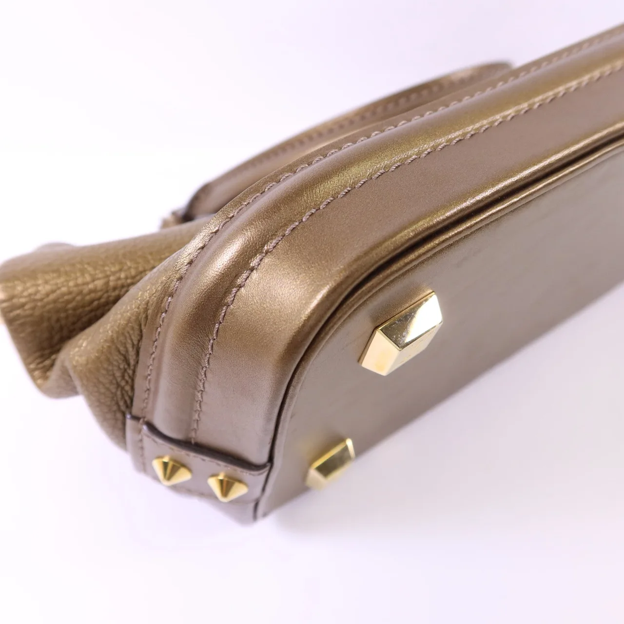 LOUIS VUITTON Lockit M95710 手提包 皮革 金色 皮革 中古品B - 縮圖 13