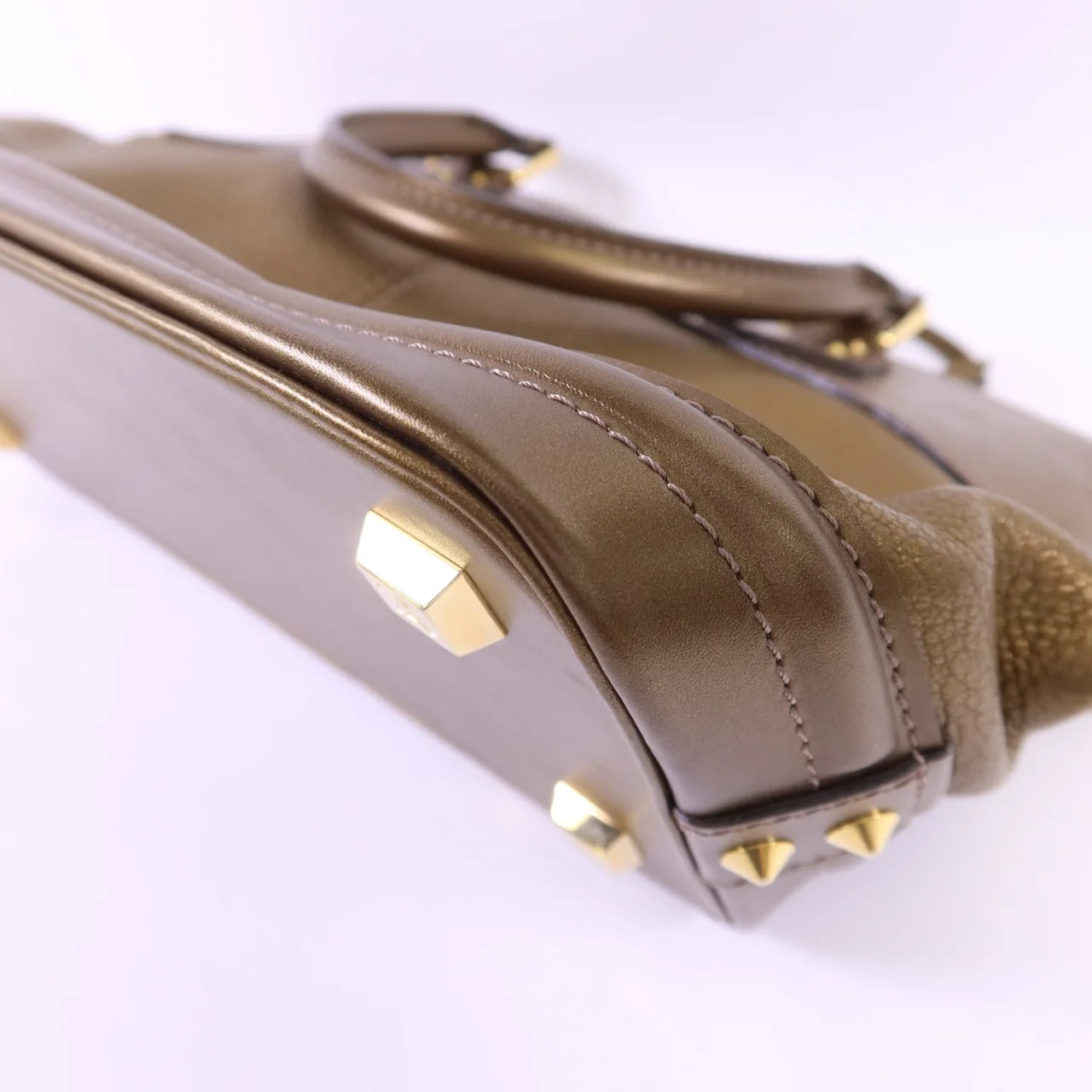 LOUIS VUITTON Lockit M95710 手提包 皮革 金色 皮革 中古品B - 縮圖 14