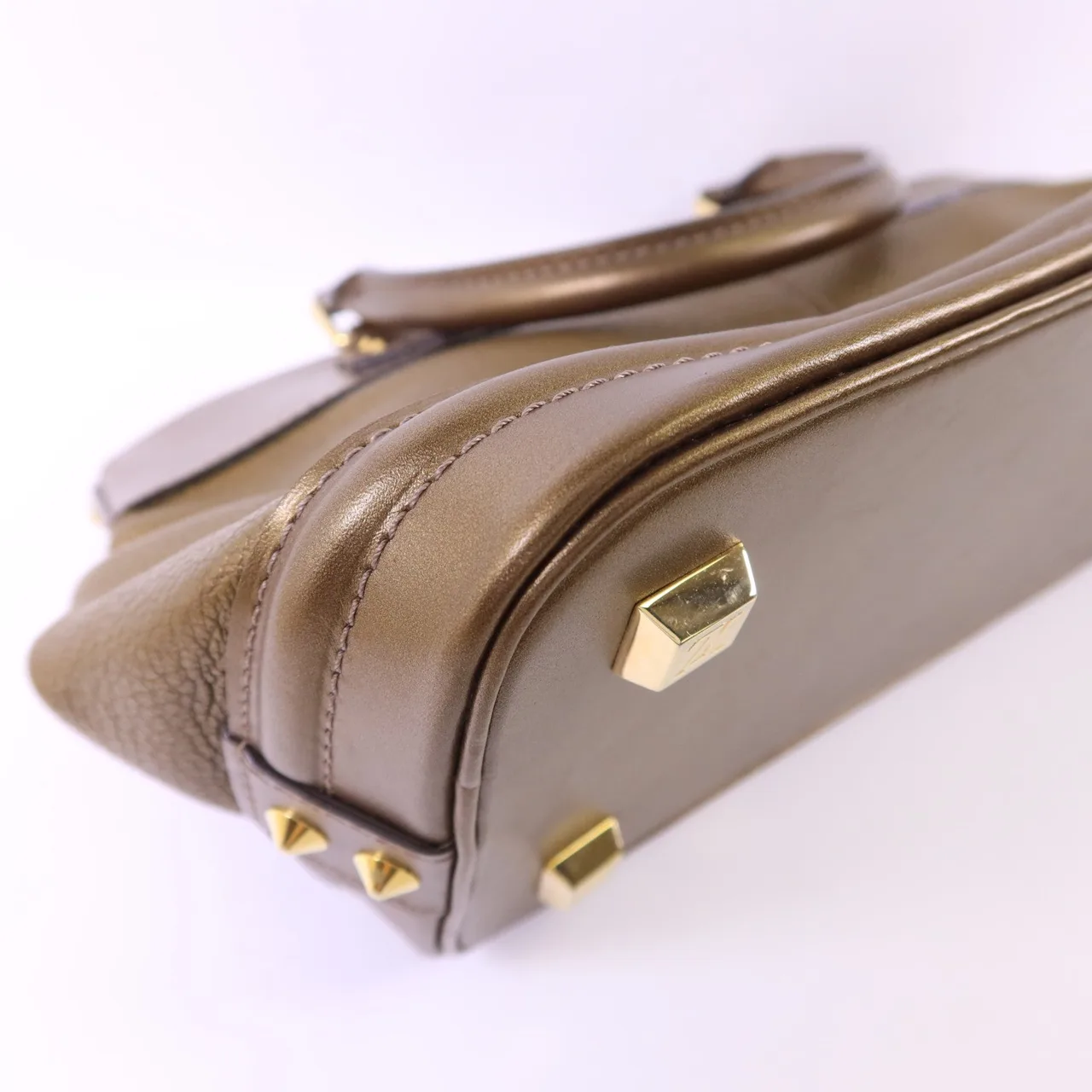 LOUIS VUITTON Lockit M95710 手提包 皮革 金色 皮革 中古品B - 縮圖 15