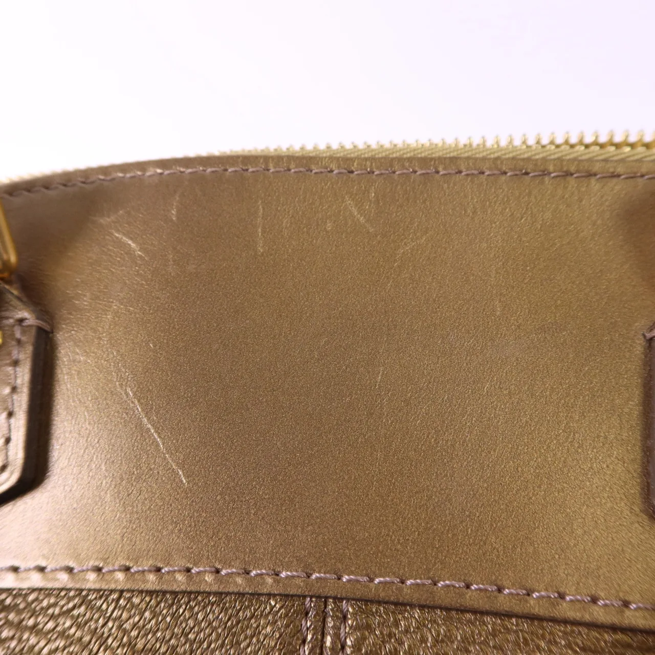 LOUIS VUITTON Lockit M95710 手提包 皮革 金色 皮革 中古品B - 縮圖 16