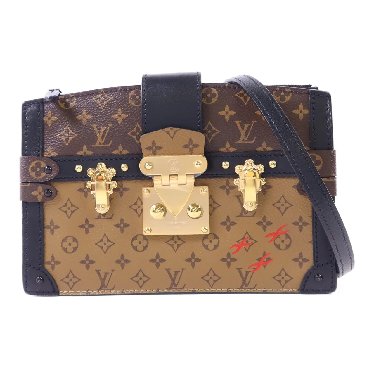 LOUIS VUITTON Trunk M43596 肩背包 塗層帆布 棕色