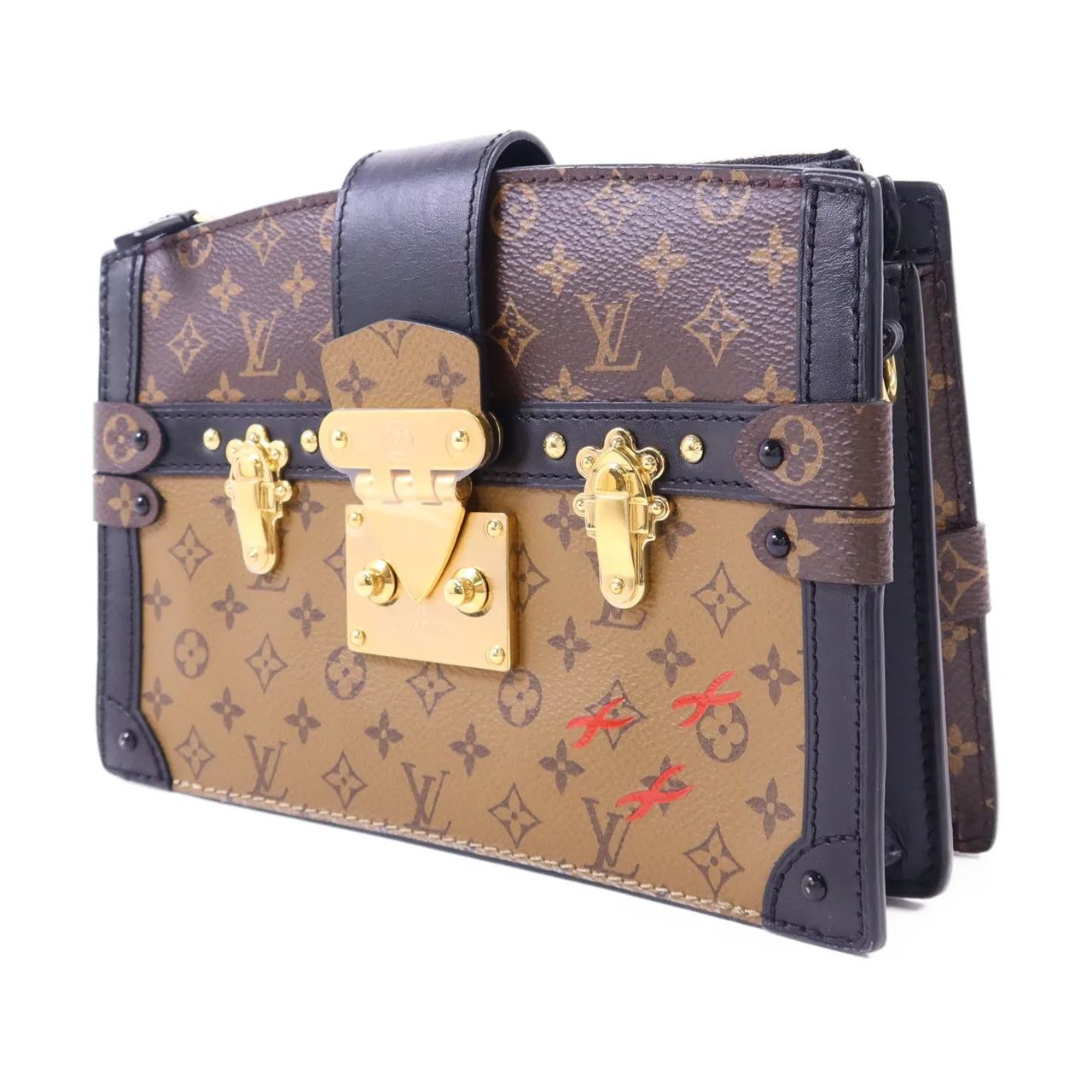 LOUIS VUITTON Trunk M43596 Shoulder Bag Coated Canvas 棕色 Coated Canvas Rank A - Thumbnail 3