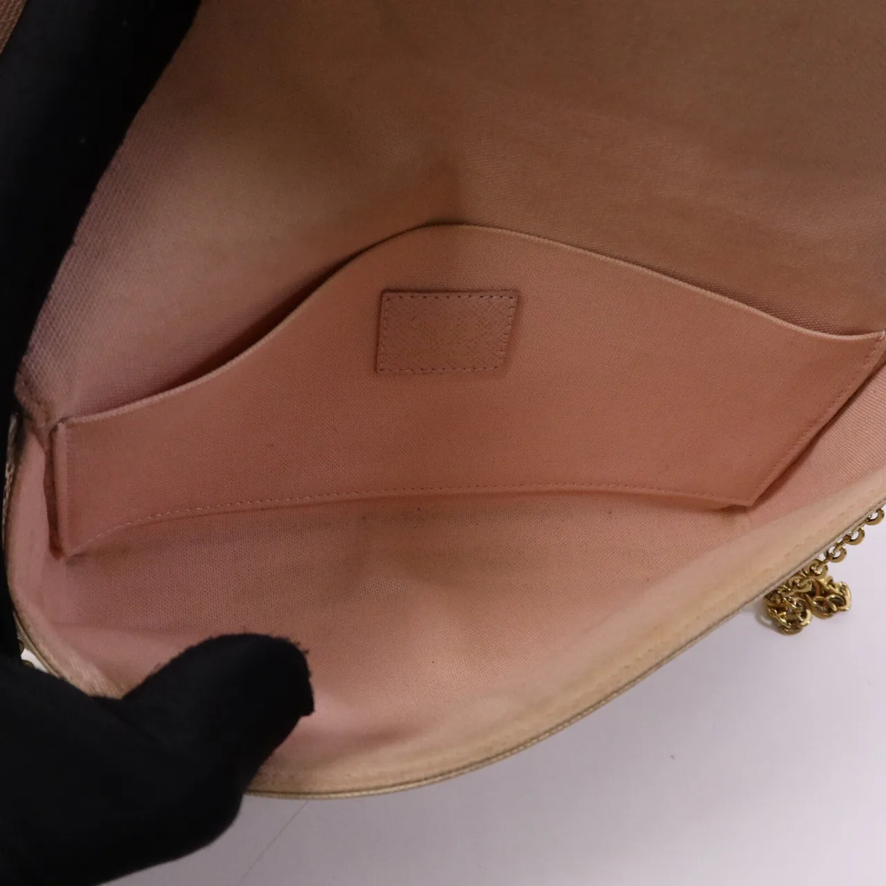 LOUIS VUITTON Felicie N63106 Shoulder Bag Coated Canvas 白色 Coated Canvas Rank B - Thumbnail 5