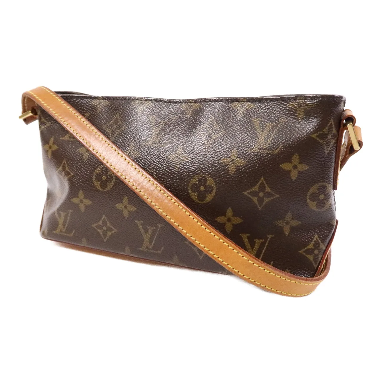LOUIS VUITTON Trotteur M51240 Shoulder Bag Coated Canvas 棕色 Coated Canvas Rank B - Thumbnail 3