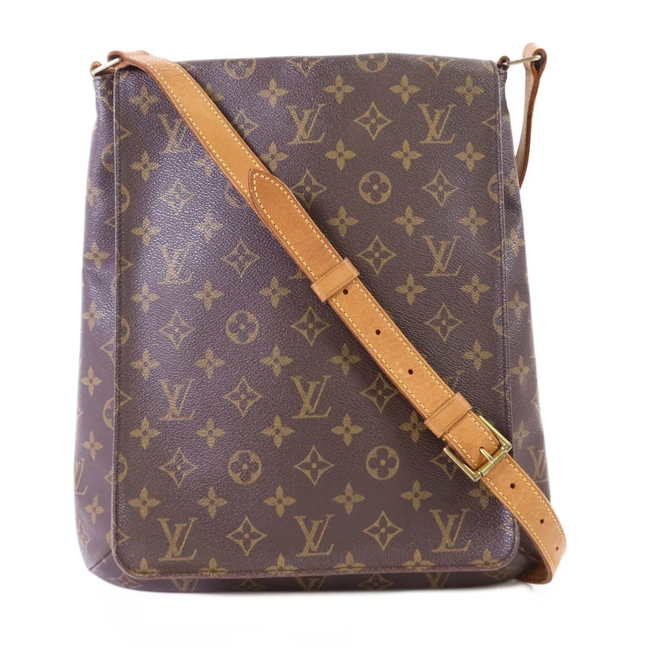 LOUIS VUITTON Musette M51256 肩背包 塗層帆布 棕色