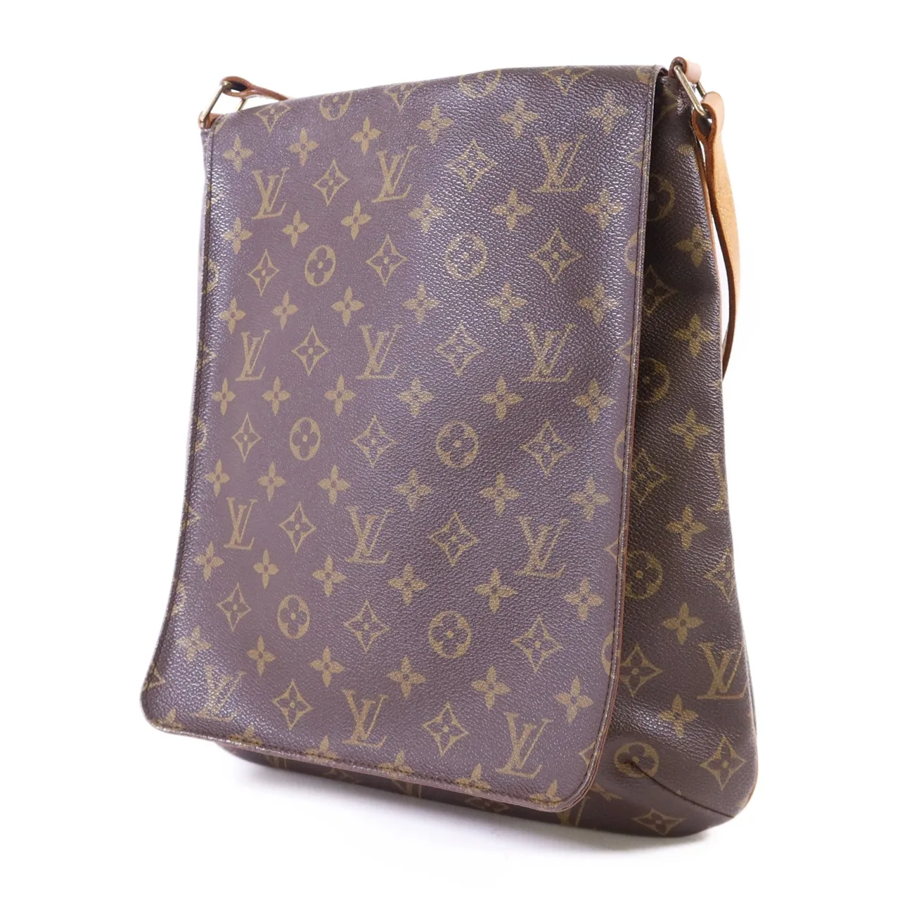 LOUIS VUITTON Musette M51256 肩背包 塗層帆布 棕色 塗層帆布 中古品B - 縮圖 3