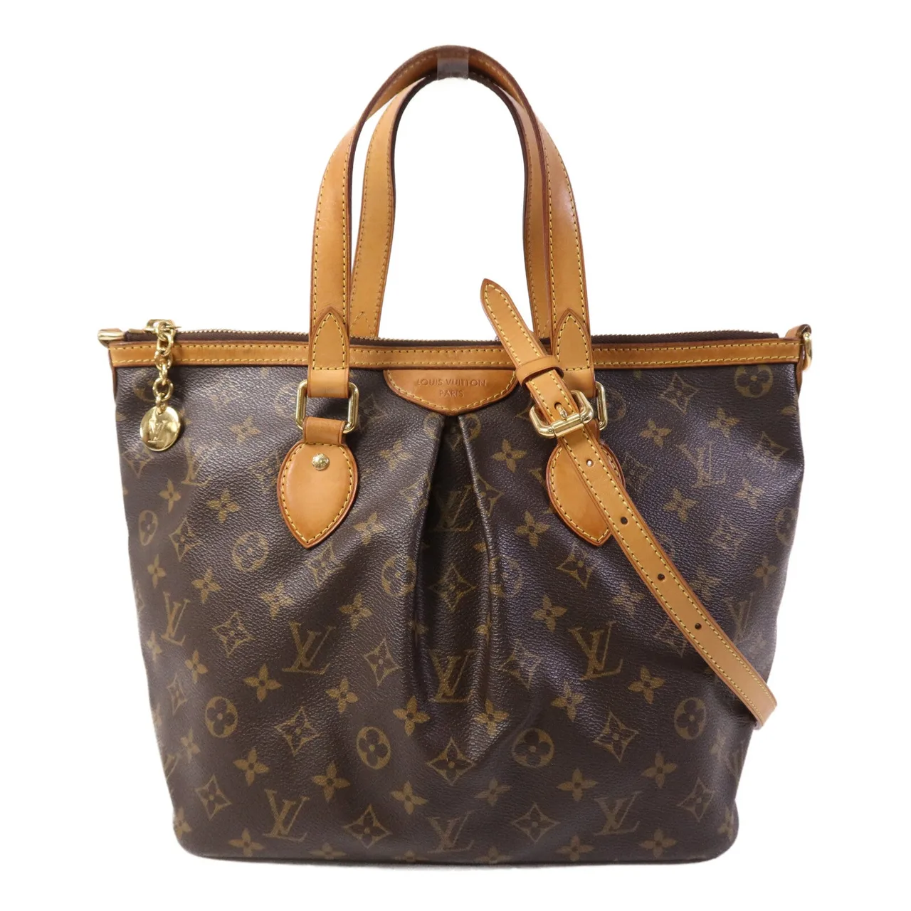 LOUIS VUITTON Palermo M40145 兩用包 塗層帆布 棕色