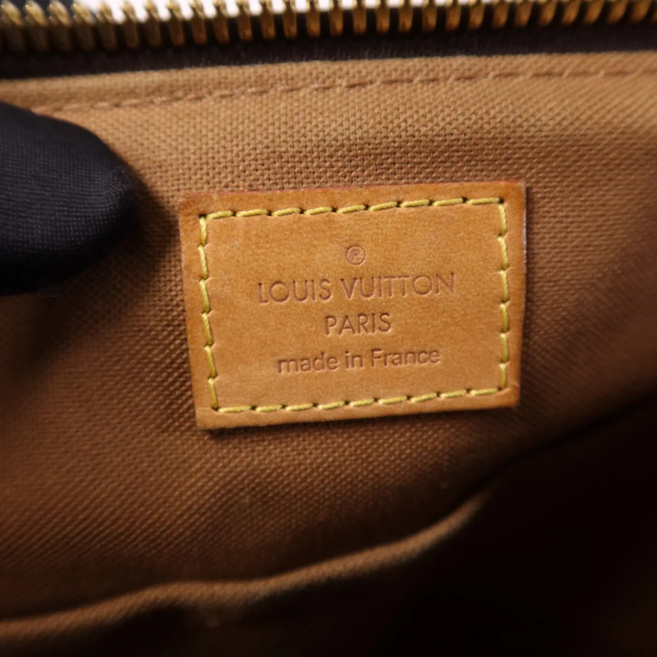 LOUIS VUITTON Palermo M40145 兩用包 塗層帆布 棕色 塗層帆布 中古品B - 縮圖 6