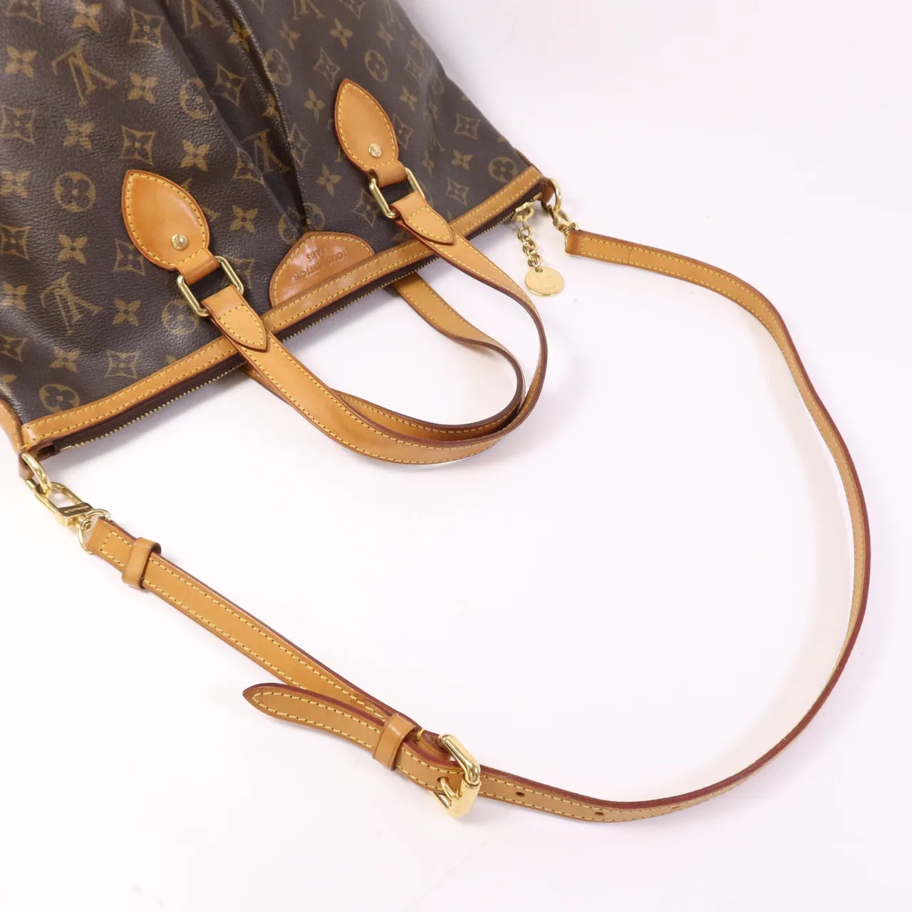 LOUIS VUITTON Palermo M40145 兩用包 塗層帆布 棕色 塗層帆布 中古品B - 縮圖 9