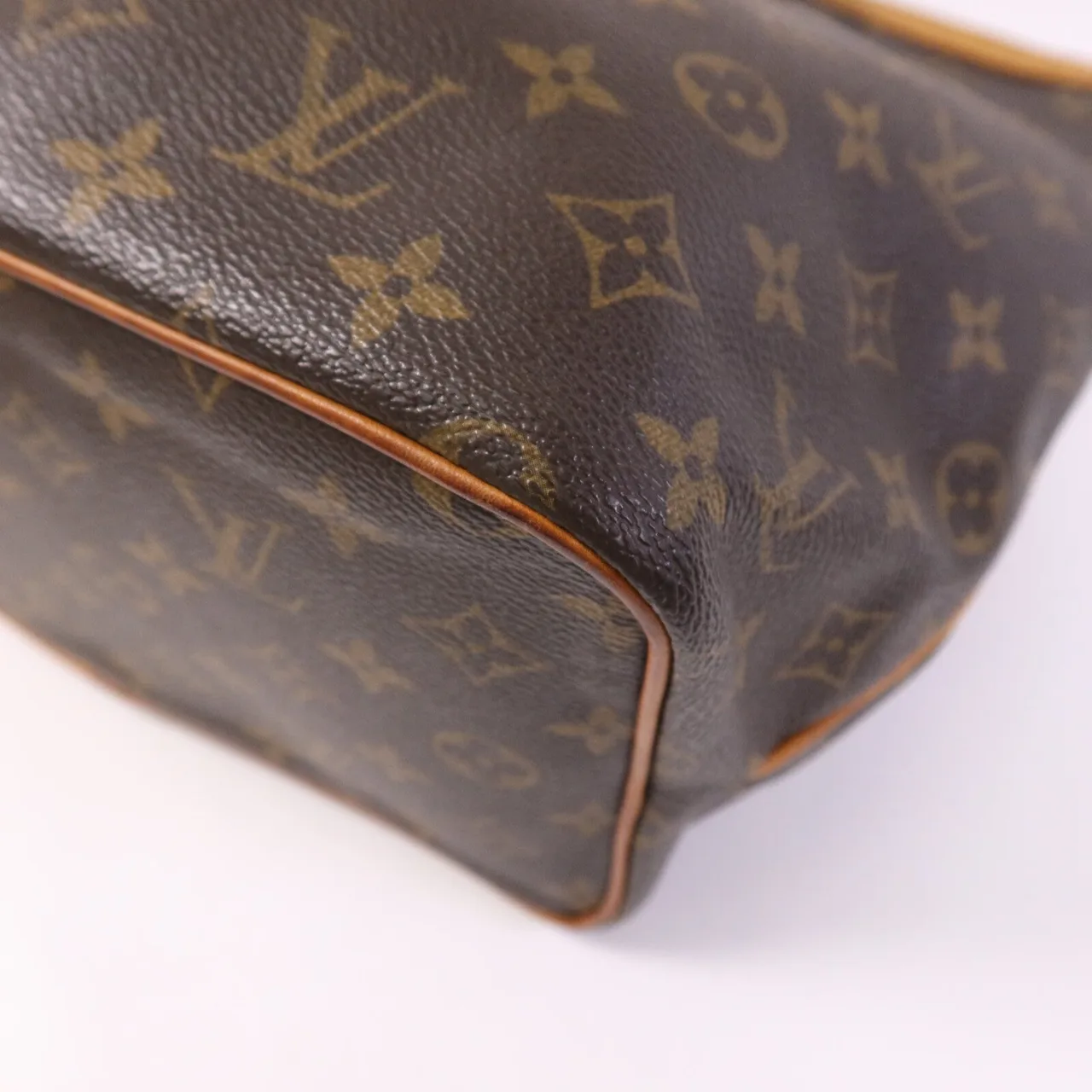 LOUIS VUITTON Palermo M40145 兩用包 塗層帆布 棕色 塗層帆布 中古品B - 縮圖 10