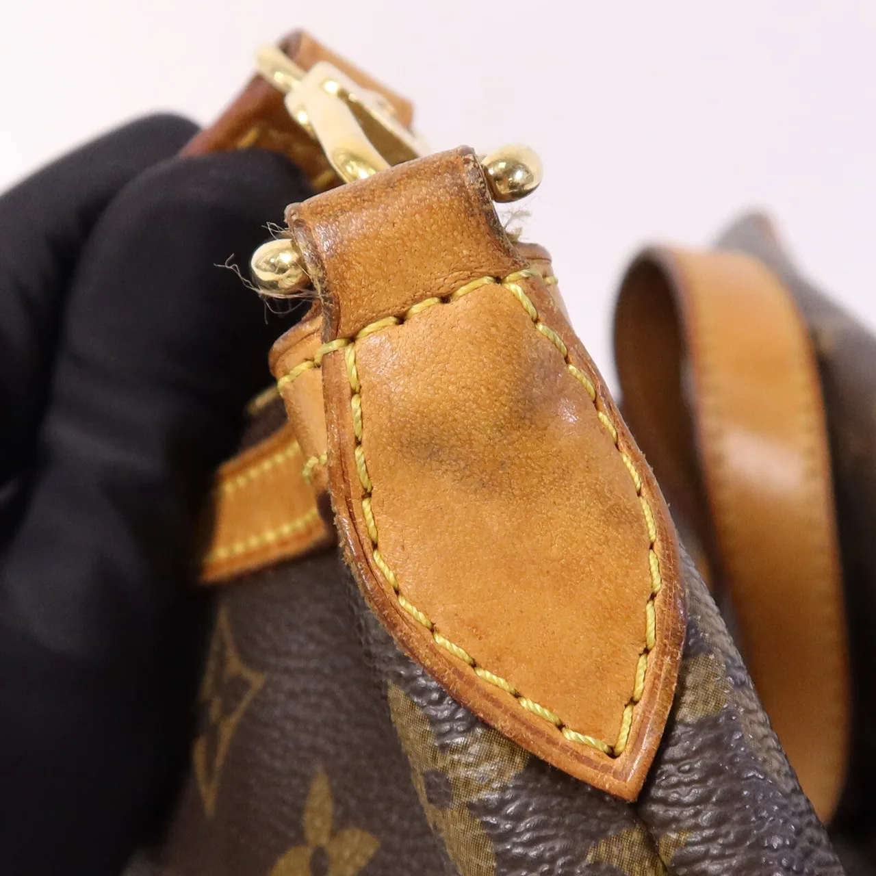 LOUIS VUITTON Palermo M40145 兩用包 塗層帆布 棕色 塗層帆布 中古品B - 縮圖 16