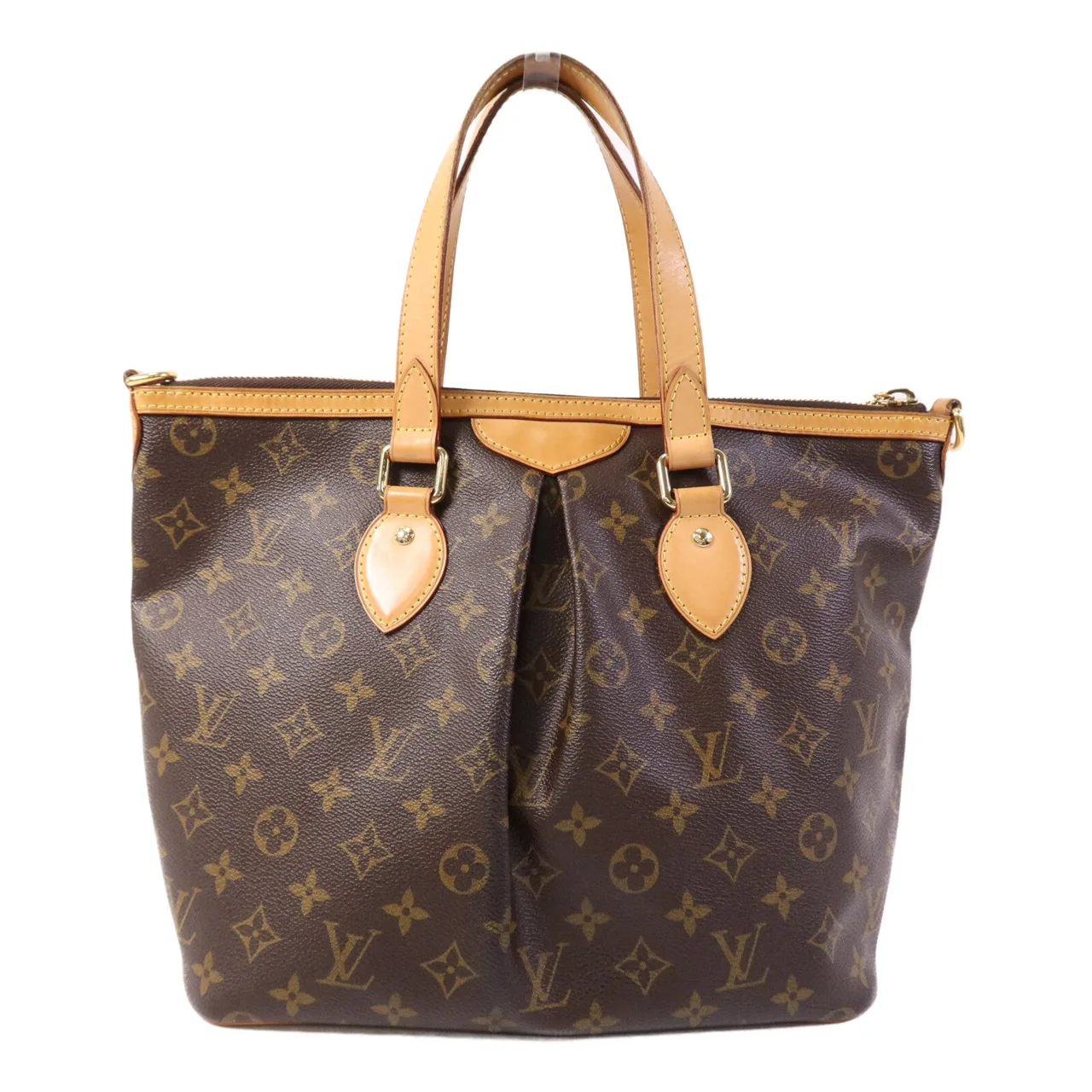 LOUIS VUITTON Palermo M40146 2-Way Bag Coated Canvas 棕色 Coated Canvas Rank B - Thumbnail 2