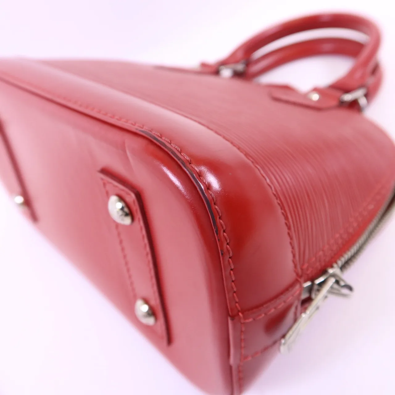 LOUIS VUITTON Alma M56204 2-Way Bag Calfskin 紅色 Calfskin Rank A - Thumbnail 13