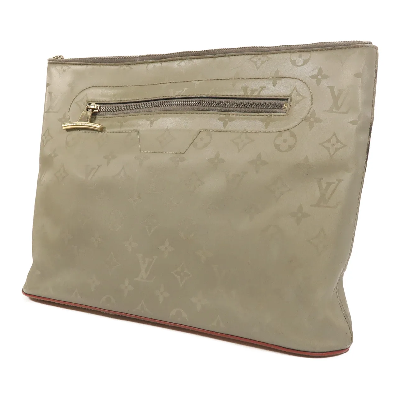 LOUIS VUITTON M63240 Clutch Canvas 綠色 Canvas Rank C - Thumbnail 3