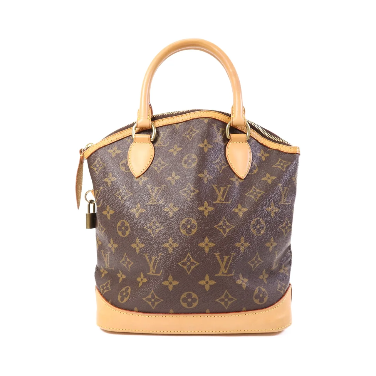LOUIS VUITTON Lockit M40102 Handbag Coated Canvas 棕色