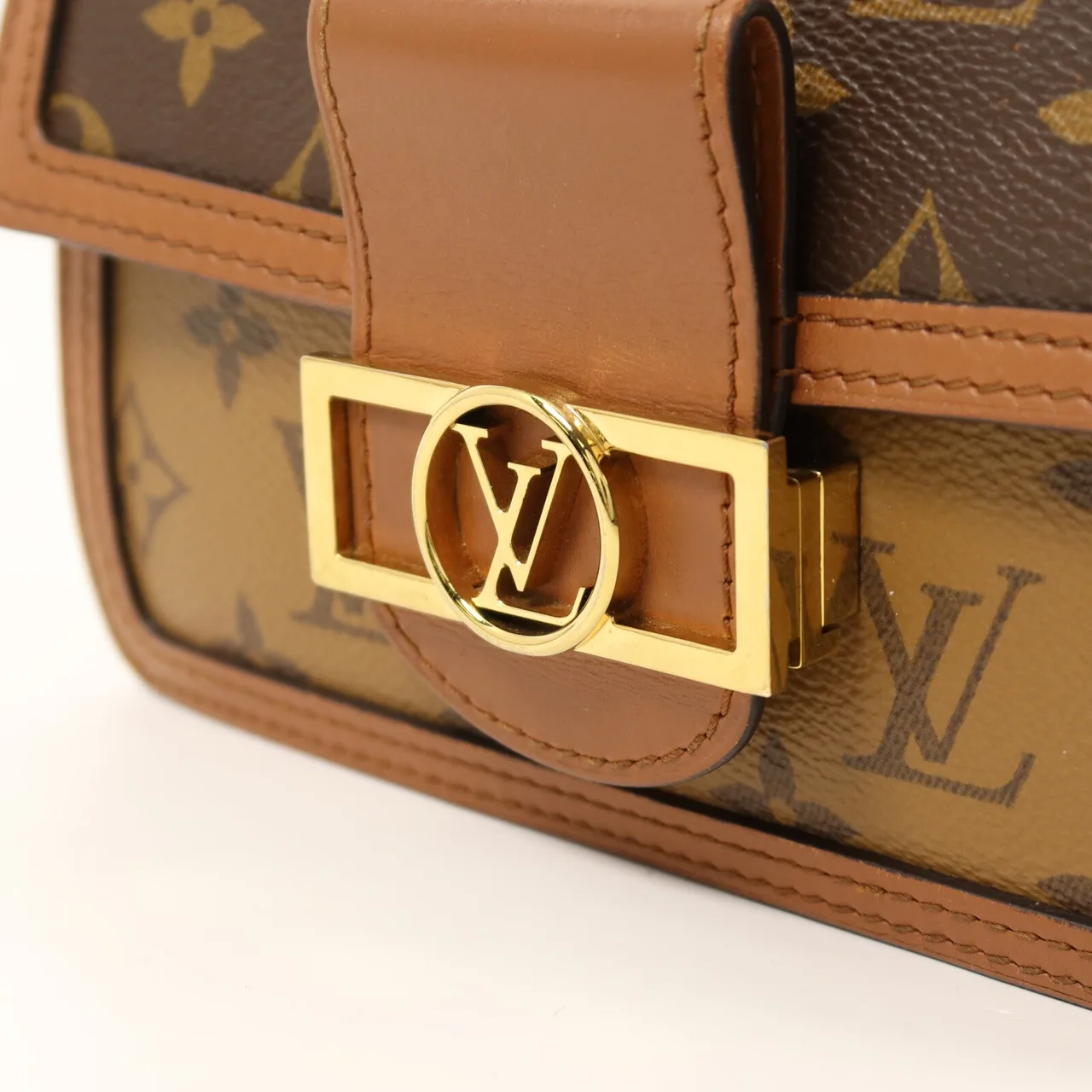 LOUIS VUITTON Dauphine M68746 Shoulder Bag Coated Canvas 棕色 Coated Canvas Rank B - Thumbnail 7