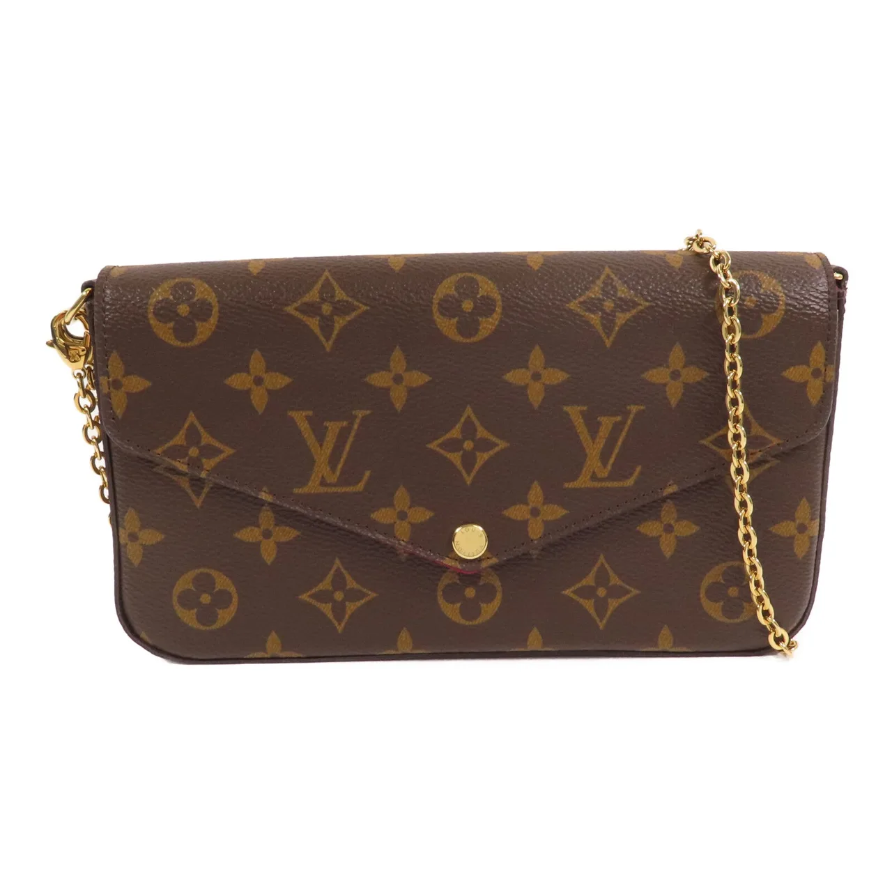 LOUIS VUITTON Felicie M61276 Shoulder Bag Coated Canvas 棕色