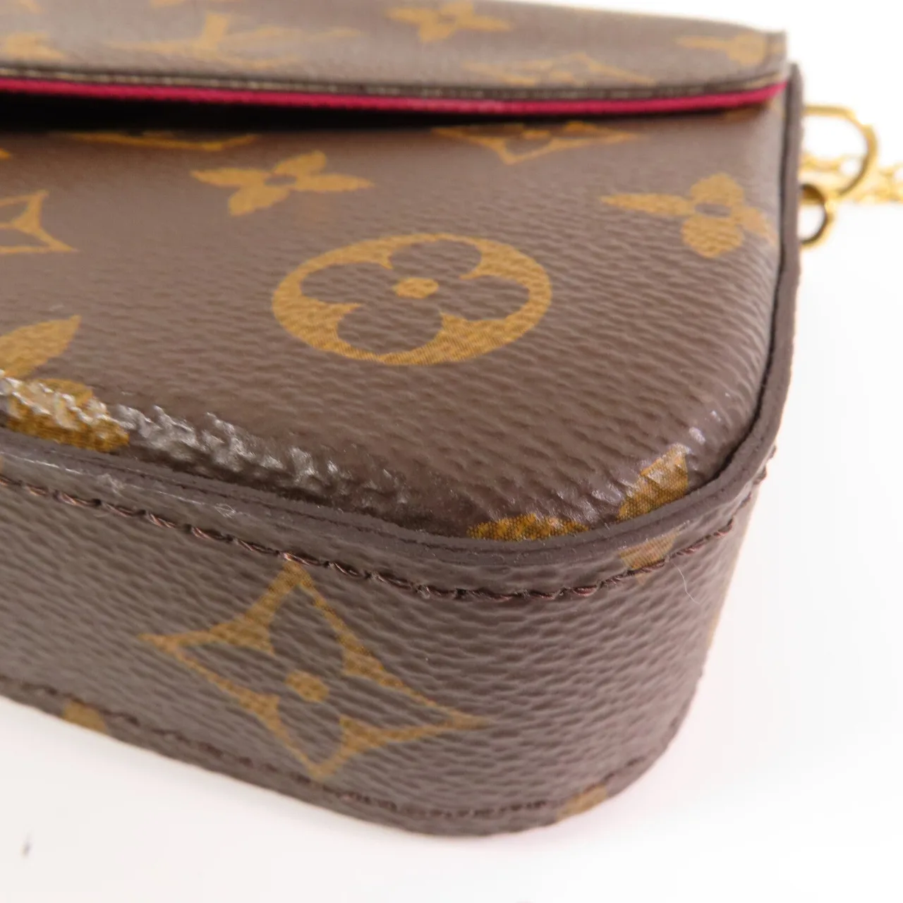 LOUIS VUITTON Felicie M61276 Shoulder Bag Coated Canvas 棕色 Coated Canvas Rank A - Thumbnail 7