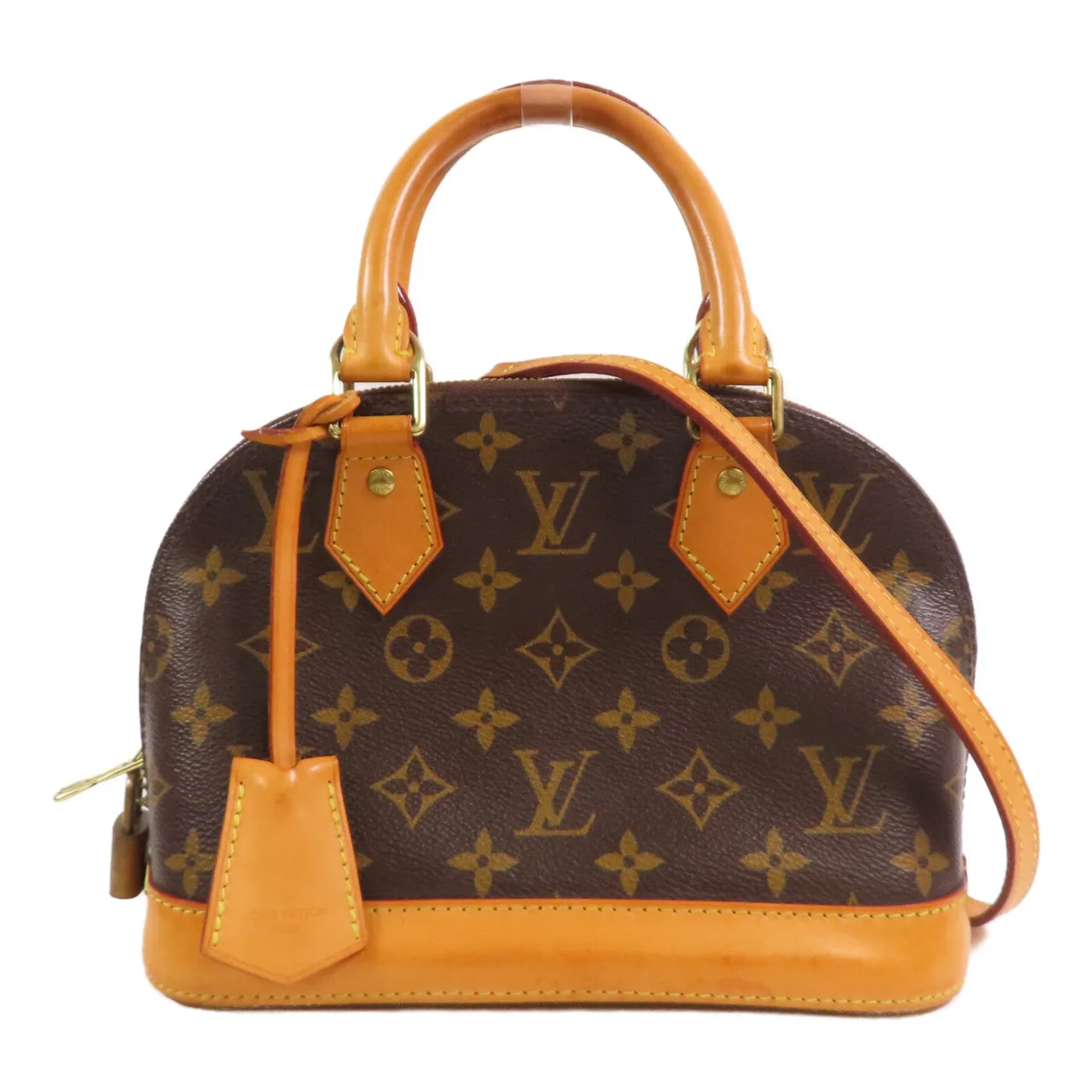LOUIS VUITTON Alma M53152 2-Way Bag Coated Canvas 棕色