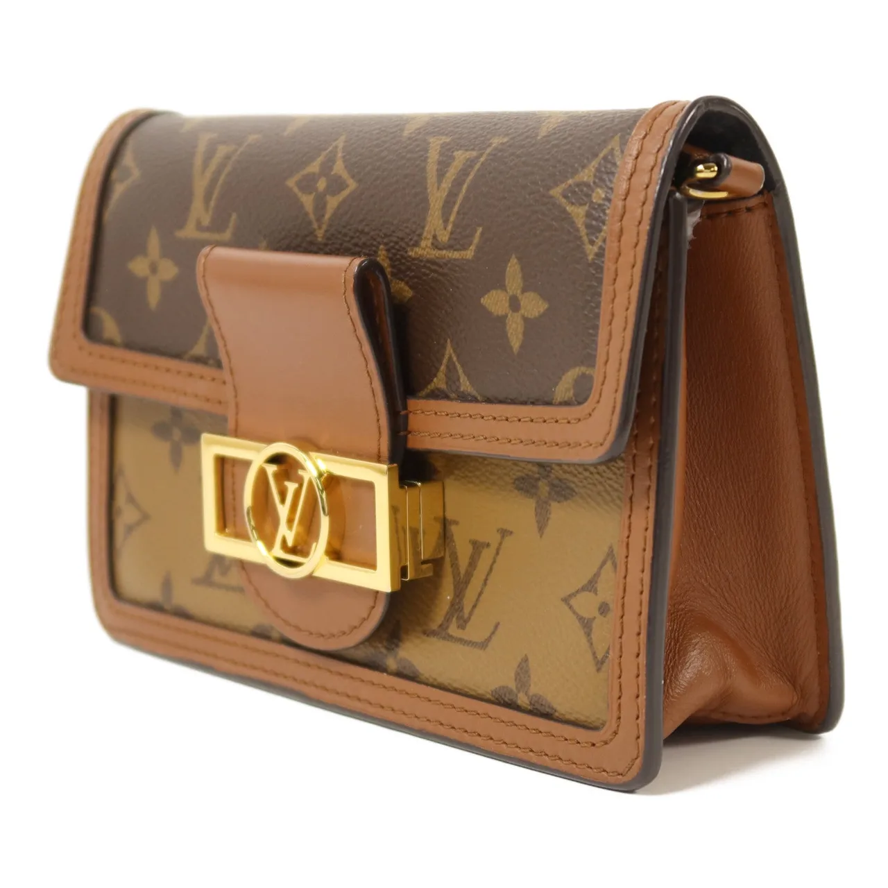 LOUIS VUITTON Dauphine M68746 Shoulder Bag Coated Canvas 棕色 Coated Canvas Rank B - Thumbnail 3