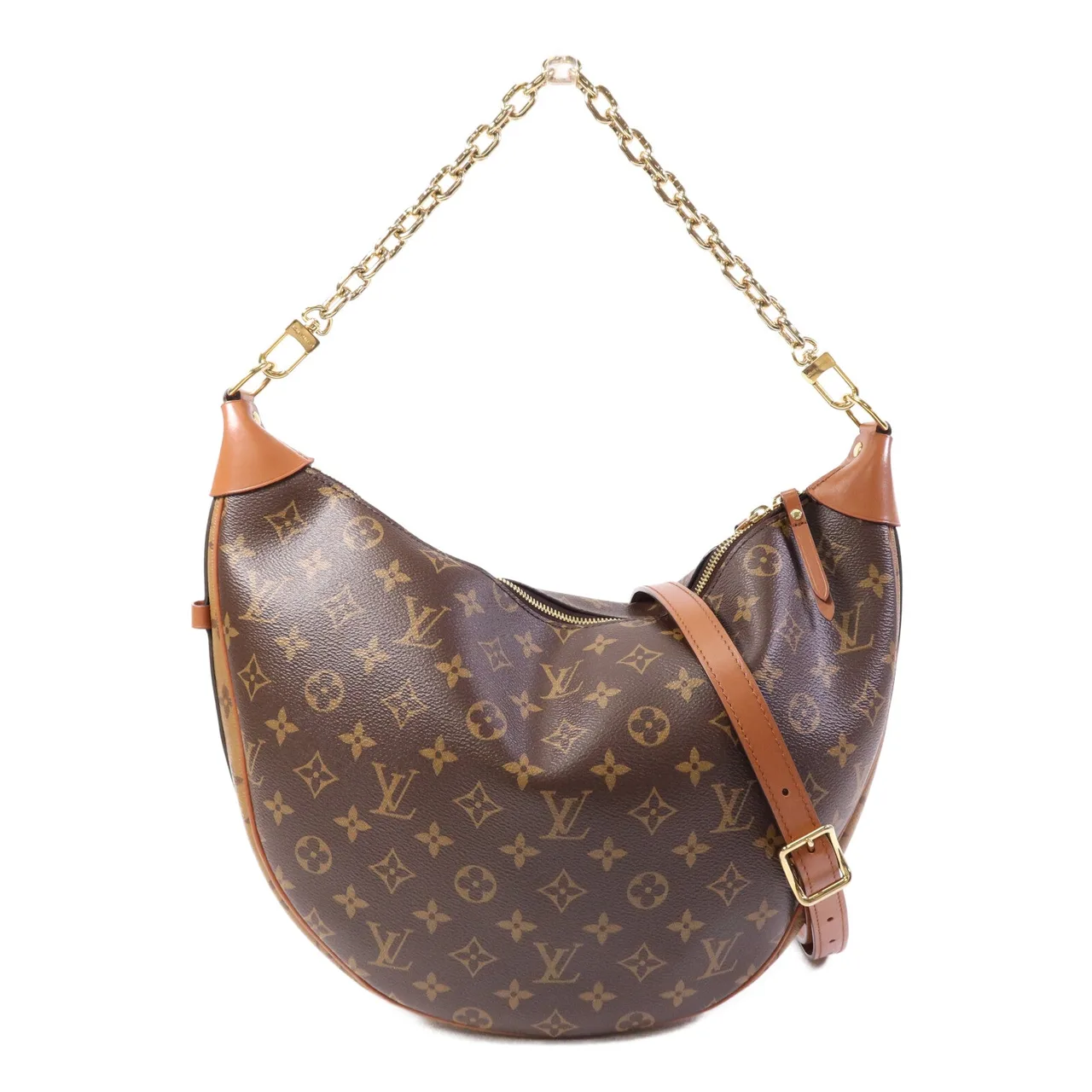 LOUIS VUITTON Loop M46311 2-Way Bag Coated Canvas 棕色