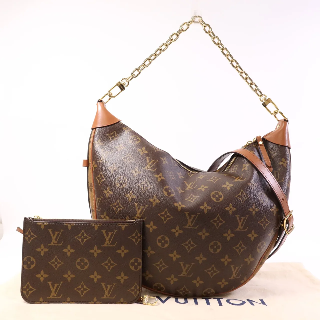 LOUIS VUITTON Loop M46311 2-Way Bag Coated Canvas 棕色 Coated Canvas Rank A - Thumbnail 9