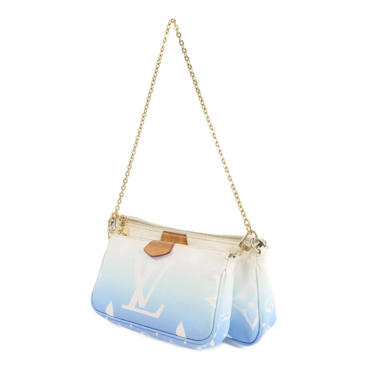 LOUIS VUITTON Multi Pochette M57633 2-Way Bag Coated Canvas 藍色 Coated Canvas Rank C - Thumbnail 3