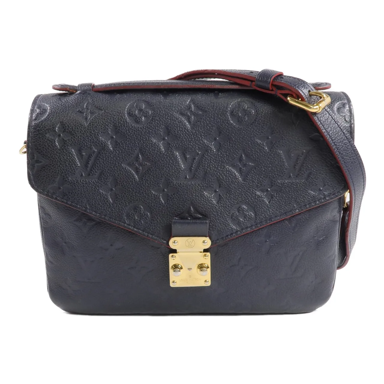 LOUIS VUITTON Pochette Metis M44071 2-Way Bag Calfskin 海軍藍