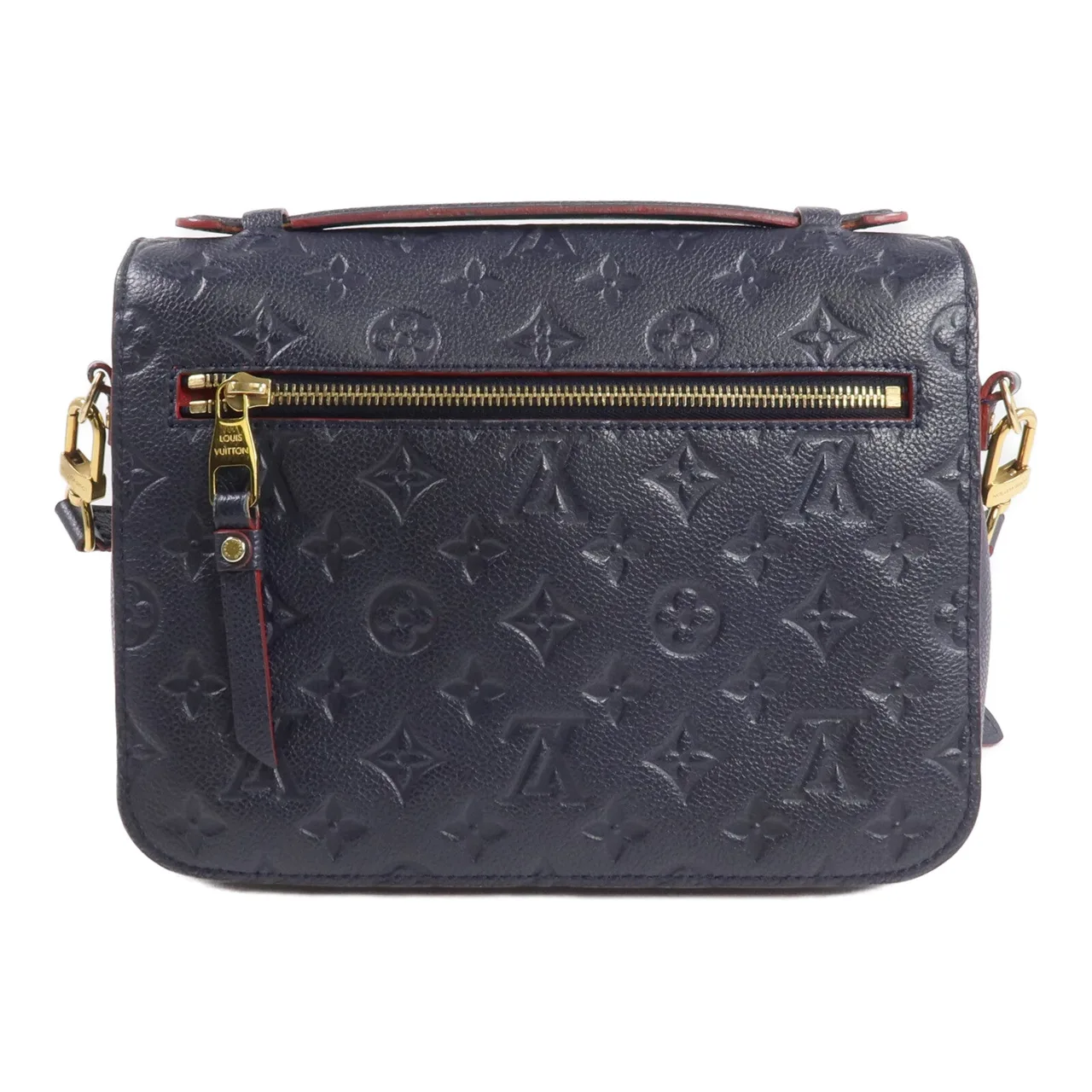 LOUIS VUITTON Pochette Metis M44071 2-Way Bag Calfskin 海軍藍 Calfskin Rank C - Thumbnail 2