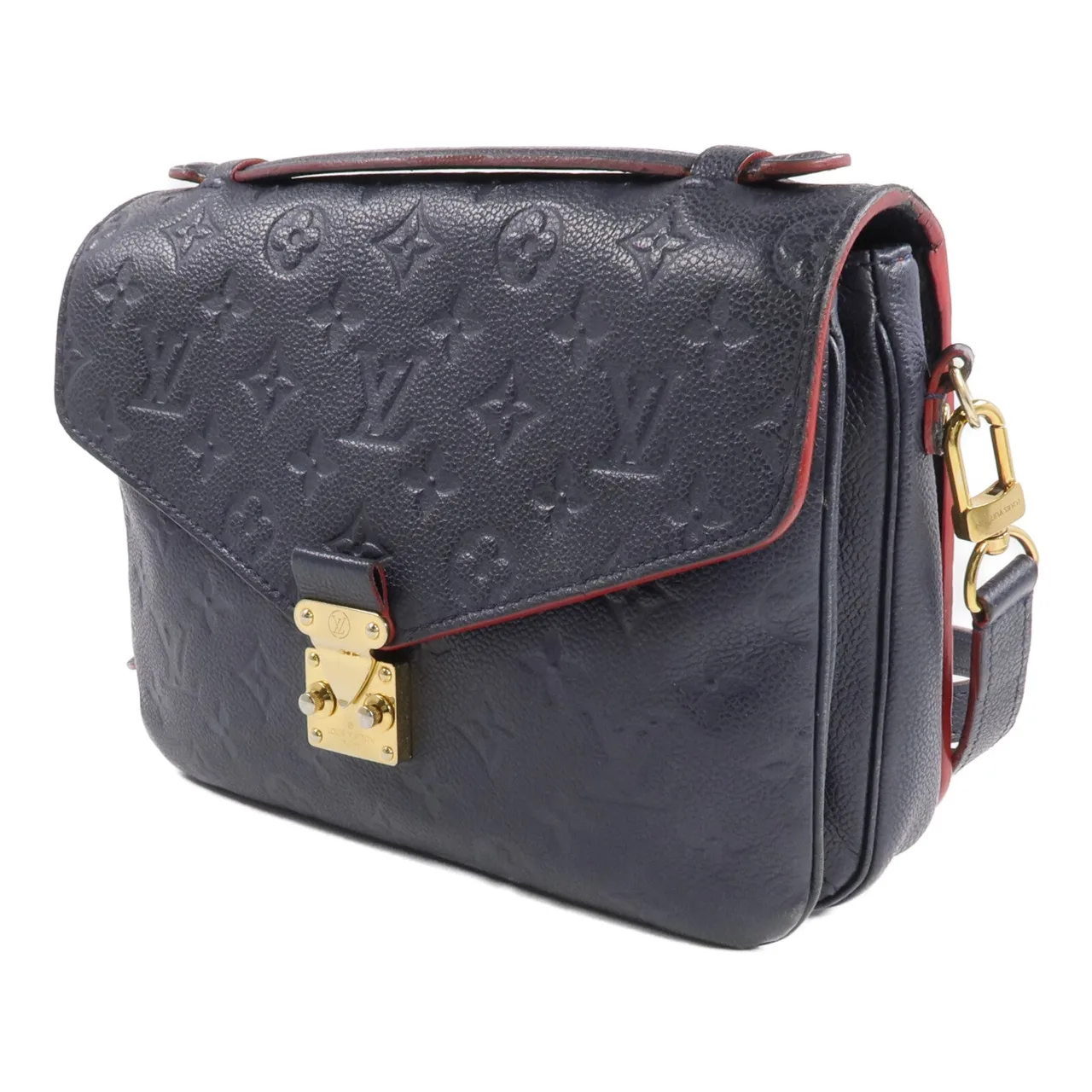 LOUIS VUITTON Pochette Metis M44071 2-Way Bag Calfskin 海軍藍 Calfskin Rank C - Thumbnail 3