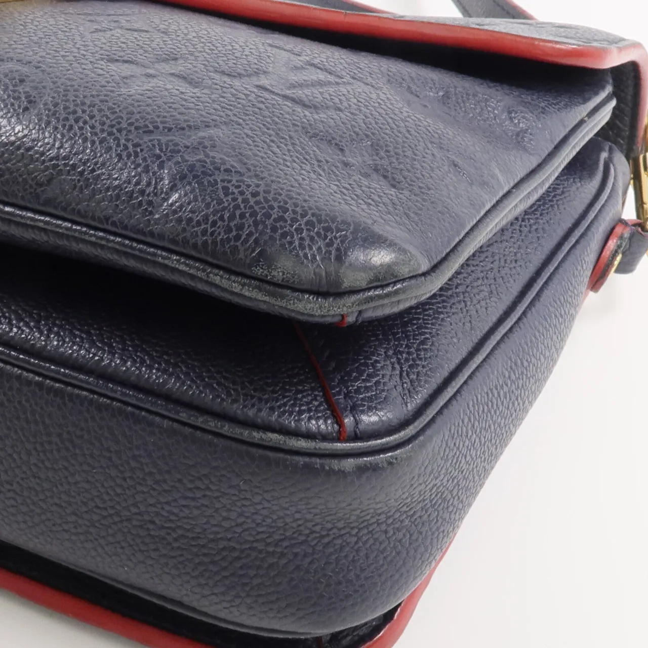 LOUIS VUITTON Pochette Metis M44071 2-Way Bag Calfskin 海軍藍 Calfskin Rank C - Thumbnail 6