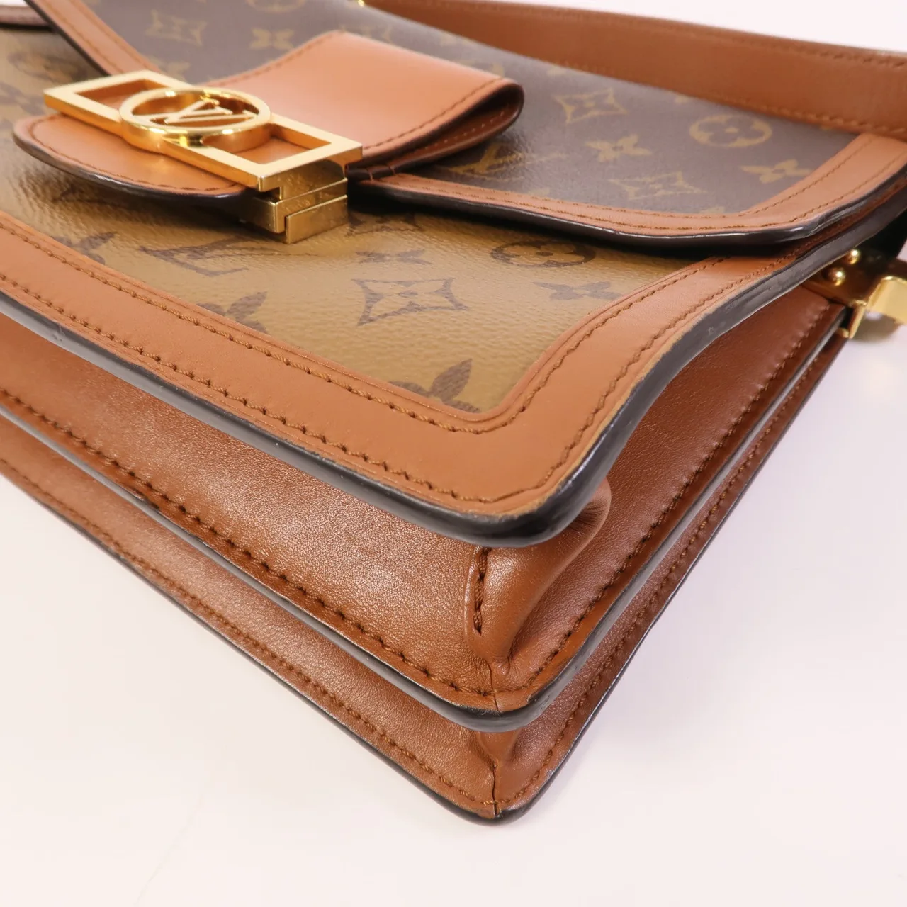 LOUIS VUITTON Dauphine M45958 Shoulder Bag Coated Canvas 棕色 Coated Canvas Rank B - Thumbnail 5