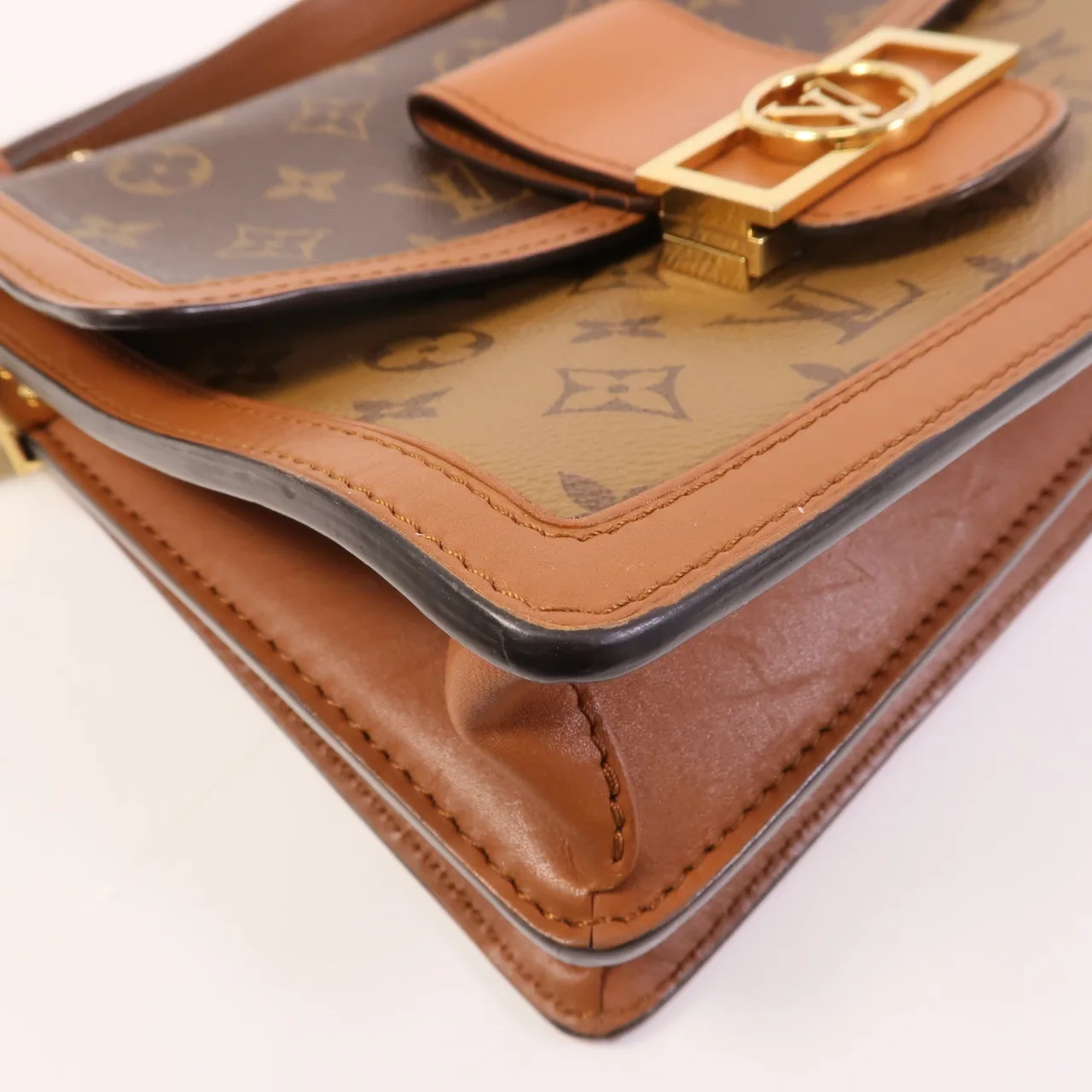 LOUIS VUITTON Dauphine M45958 Shoulder Bag Coated Canvas 棕色 Coated Canvas Rank B - Thumbnail 6