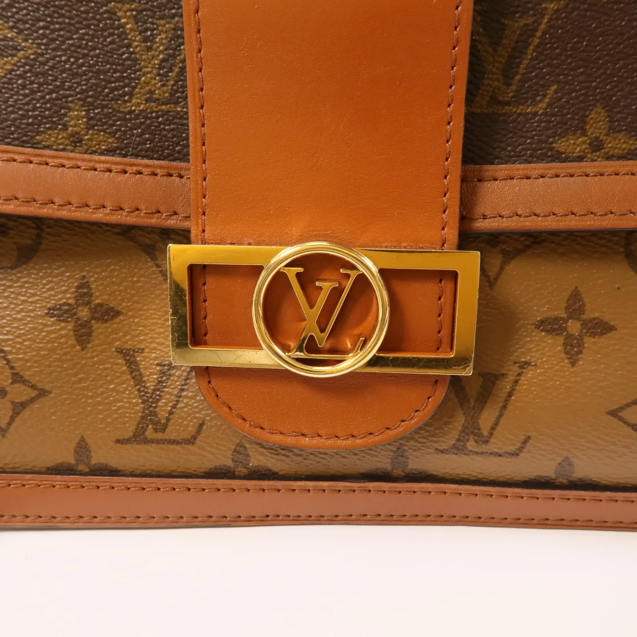 LOUIS VUITTON Dauphine M45958 Shoulder Bag Coated Canvas 棕色 Coated Canvas Rank B - Thumbnail 9