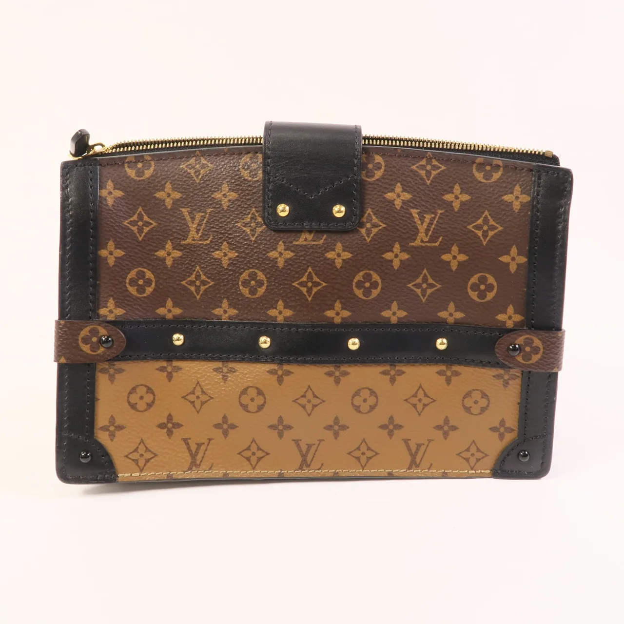 LOUIS VUITTON Trunk M43596 Shoulder Bag Coated Canvas 棕色 Coated Canvas Rank A - Thumbnail 3