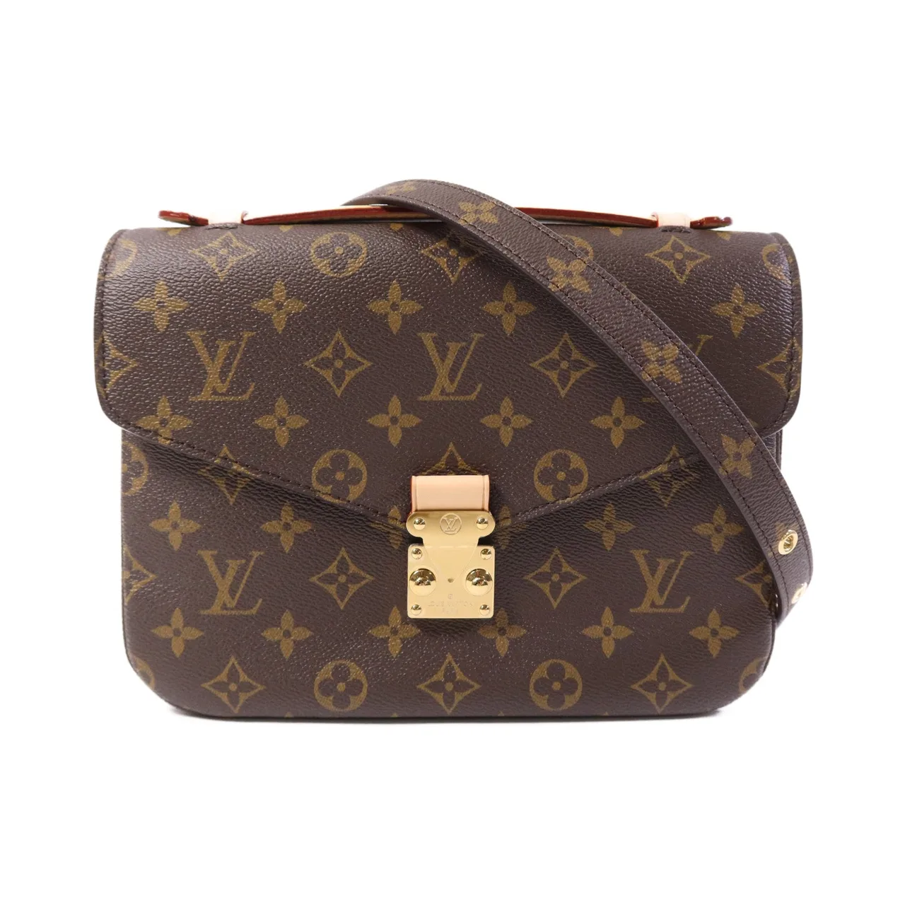 LOUIS VUITTON Pochette Metis M44875 2-Way Bag Coated Canvas 棕色 / BROWN