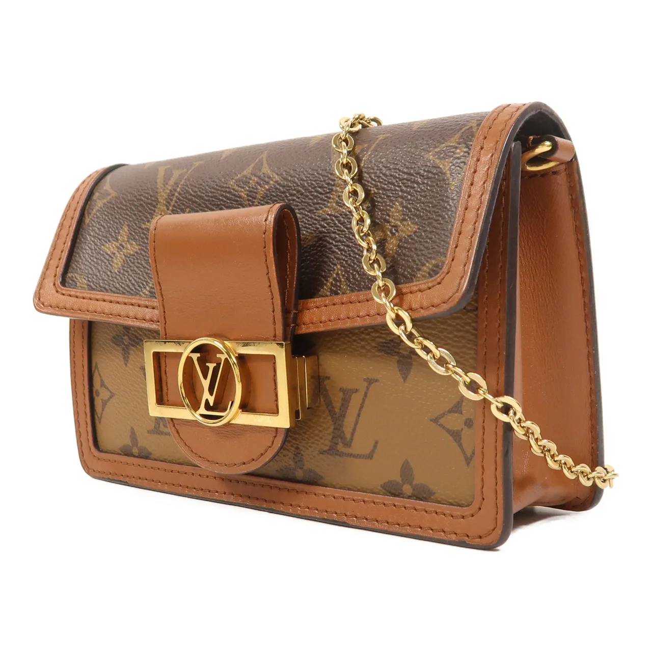 LOUIS VUITTON Dauphine M68746 Shoulder Bag Coated Canvas 棕色 Coated Canvas Rank A - Thumbnail 3