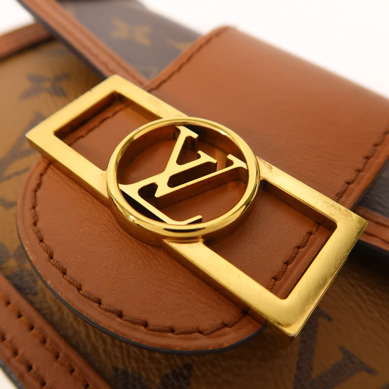 LOUIS VUITTON Dauphine M68746 Shoulder Bag Coated Canvas 棕色 Coated Canvas Rank A - Thumbnail 8