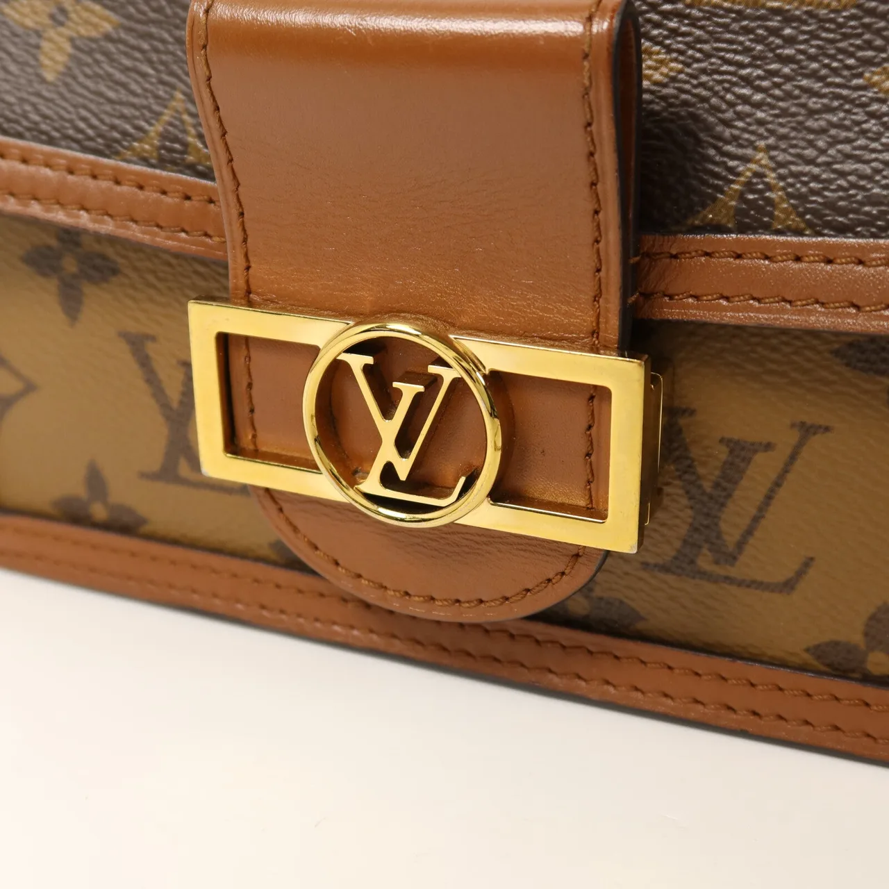 LOUIS VUITTON Dauphine M68746 Shoulder Bag Coated Canvas 棕色 Coated Canvas Rank A - Thumbnail 8