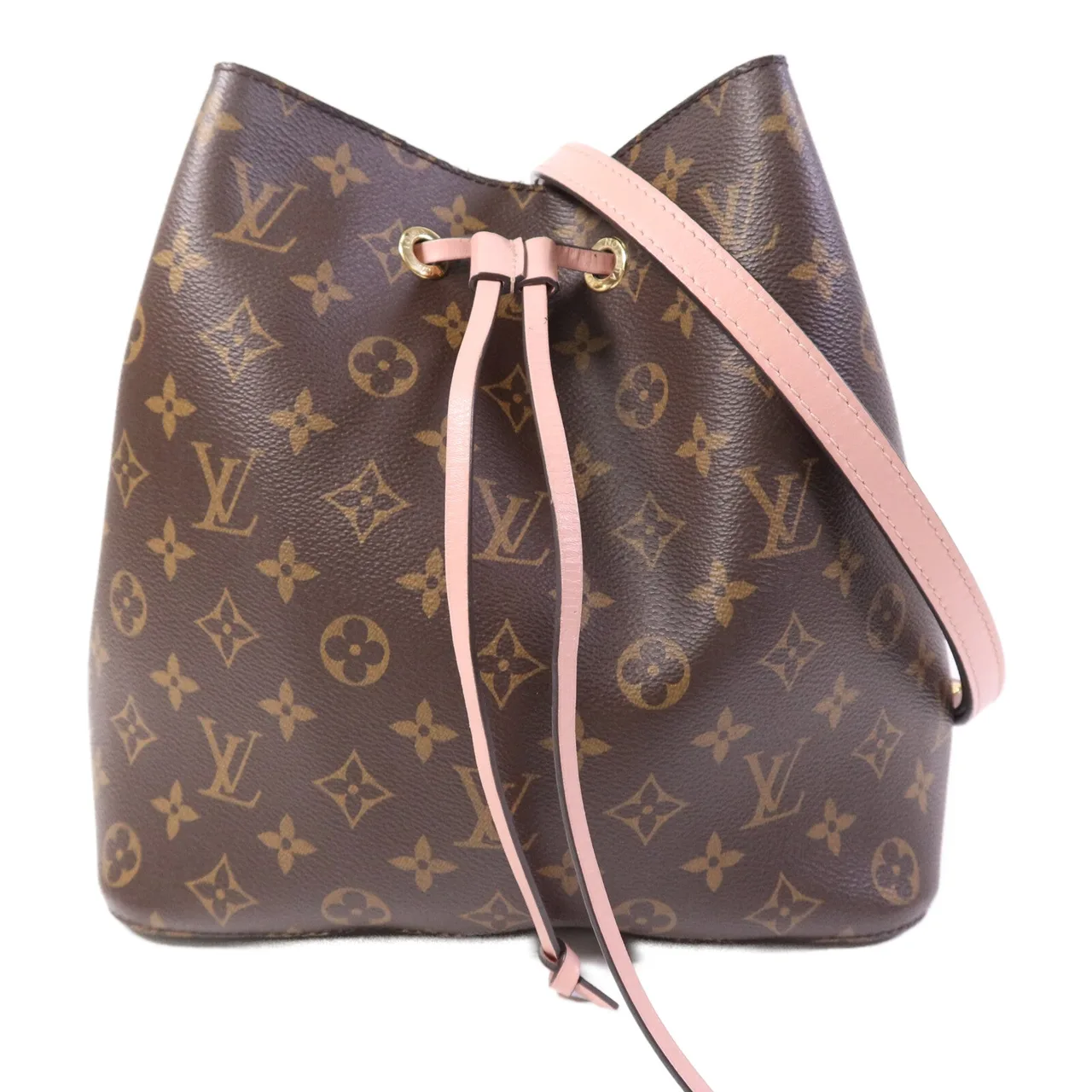 LOUIS VUITTON NeoNoe M44022 Shoulder Bag Coated Canvas 棕色 / 粉色