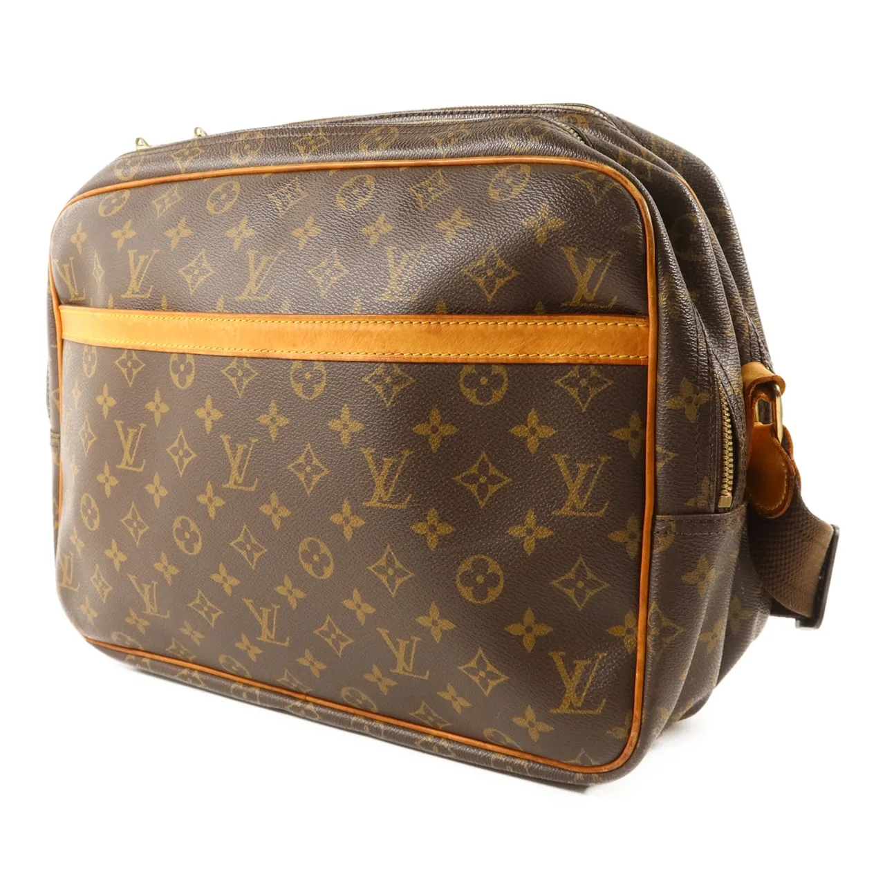 LOUIS VUITTON Reporter M45252 Shoulder Bag Coated Canvas 棕色 Coated Canvas Rank B - Thumbnail 3